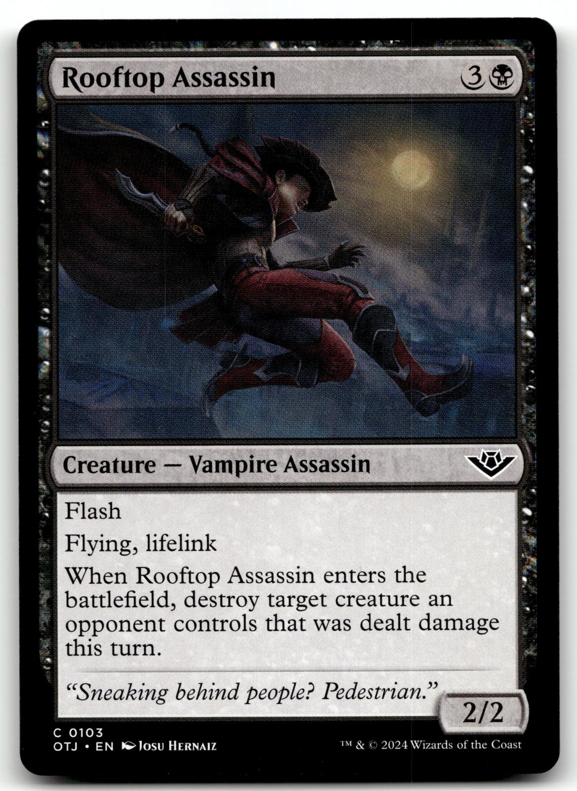 Rooftop Assassin 103 Common Outlaws of Thunder Junction Magic: The Gathering NM