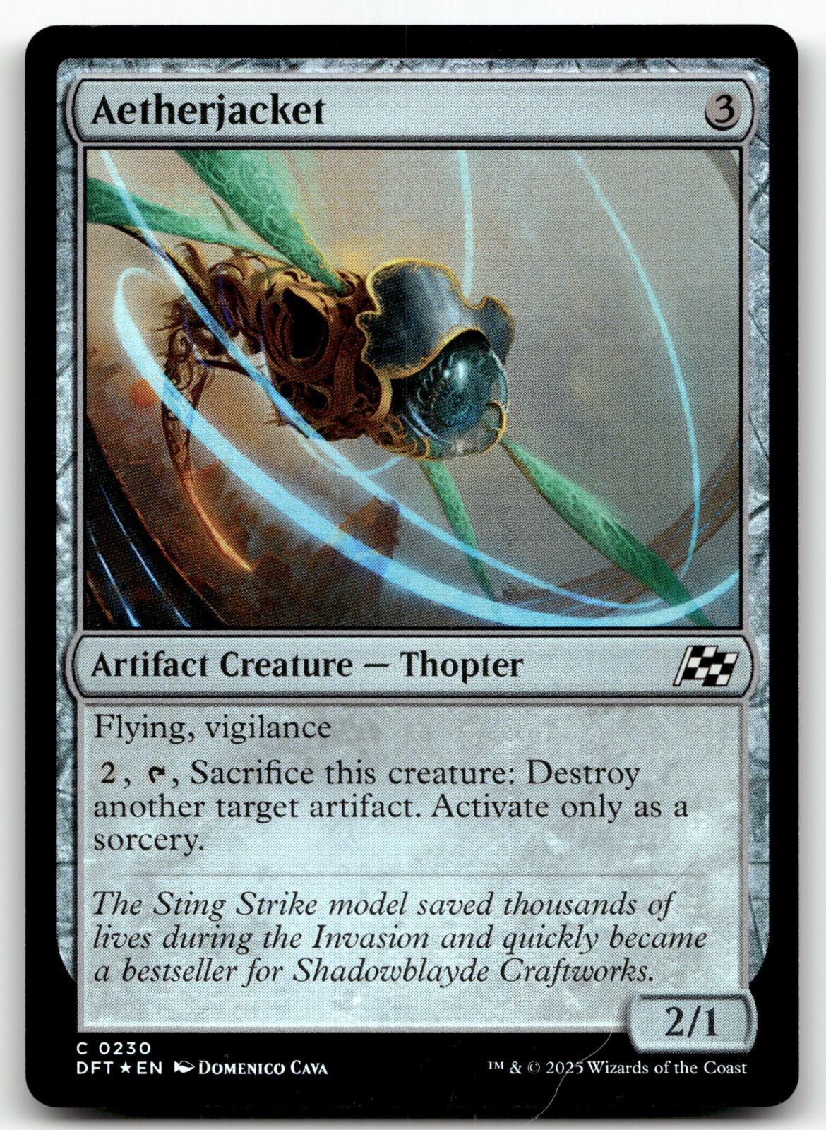 Aetherjacket 230 Common Aetherdrift Magic: The Gathering Foil Near Mint