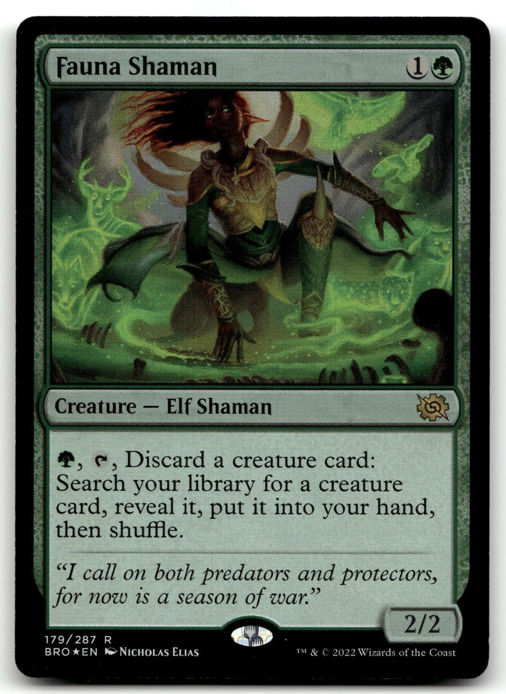 Fauna Shaman 179 Rare Promo Pack: The Brothers' War Magic: The Gathering NM