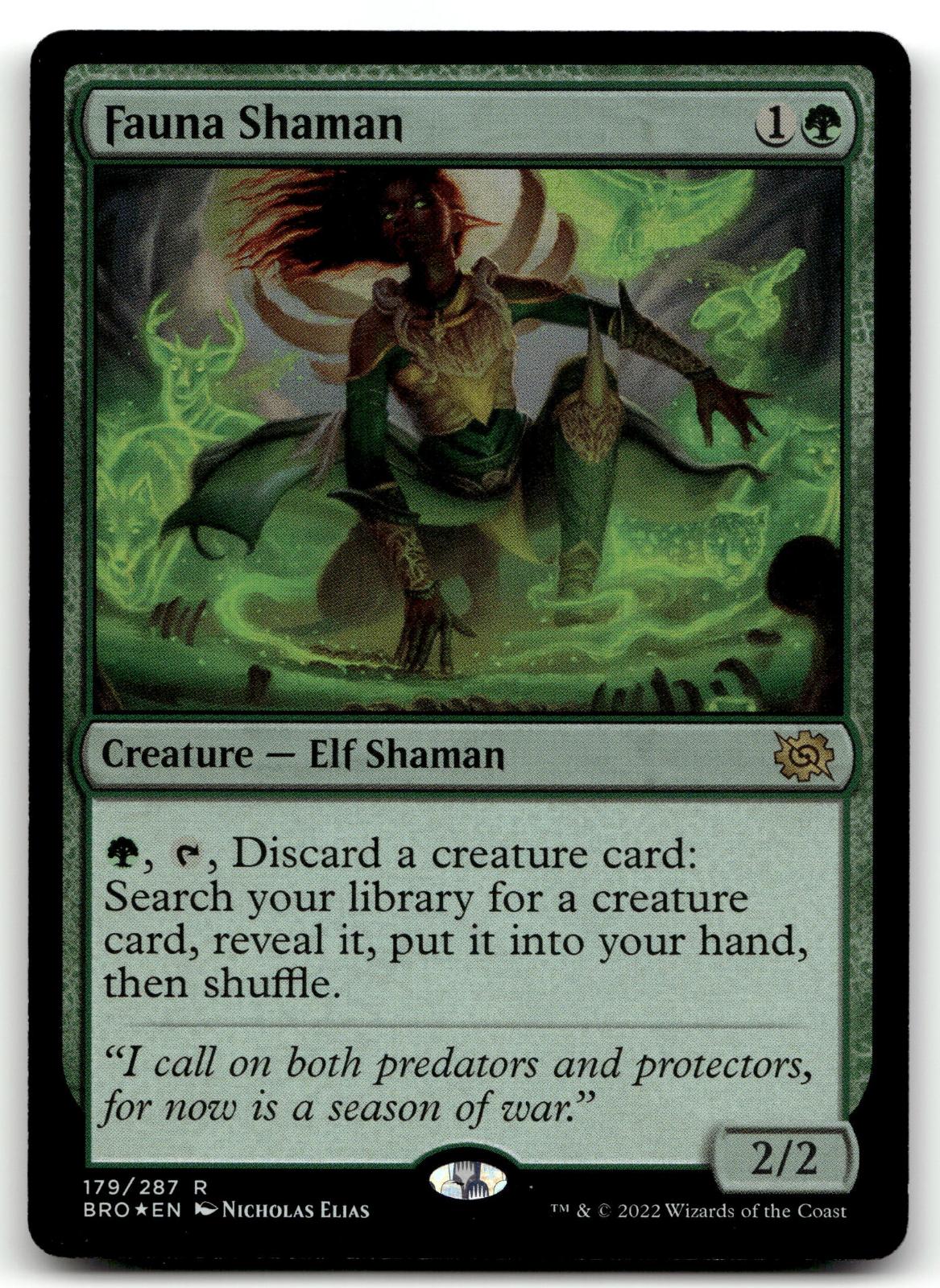 Fauna Shaman 179 Rare Promo Pack: The Brothers' War Magic: The Gathering NM