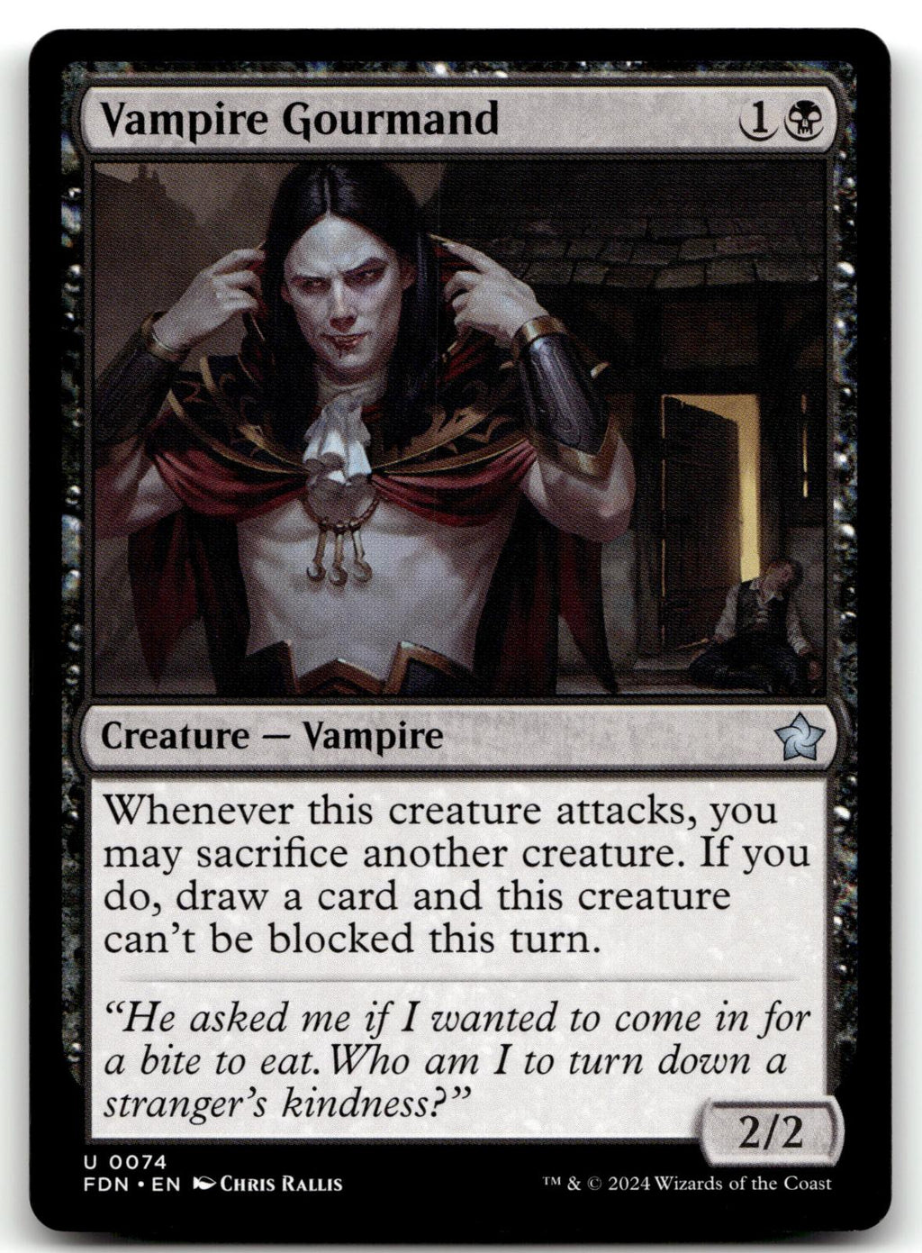 Vampire Gourmand 74 Uncommon Foundations Magic: The Gathering Near Mint