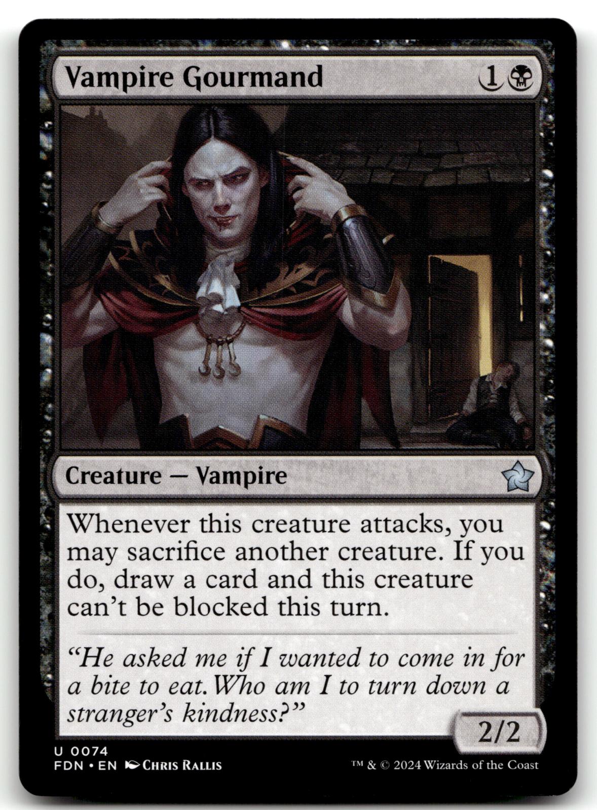 Vampire Gourmand 74 Uncommon Foundations Magic: The Gathering Near Mint