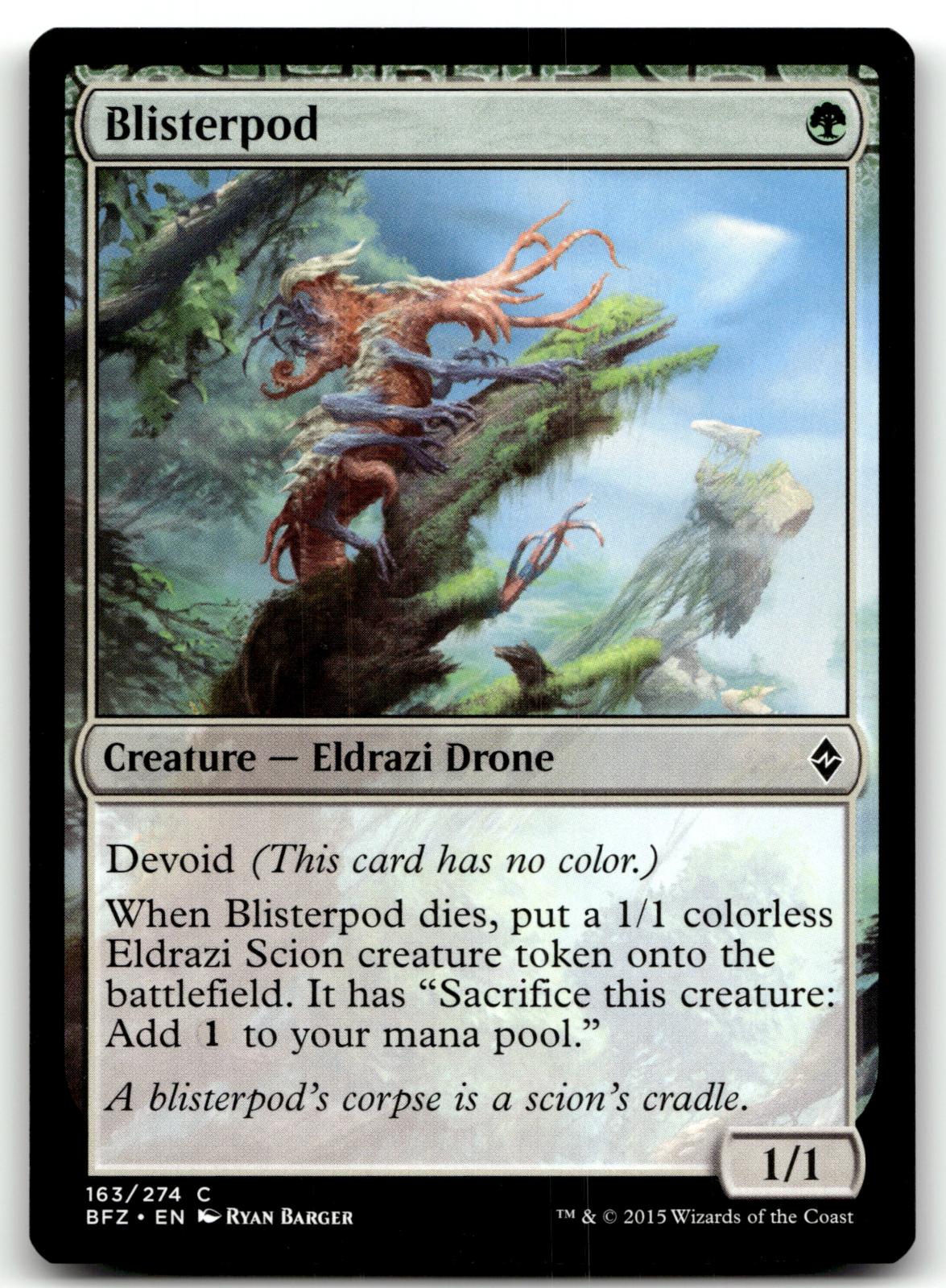 Blisterpod 163 Common Battle for Zendikar Magic: The Gathering Near Mint