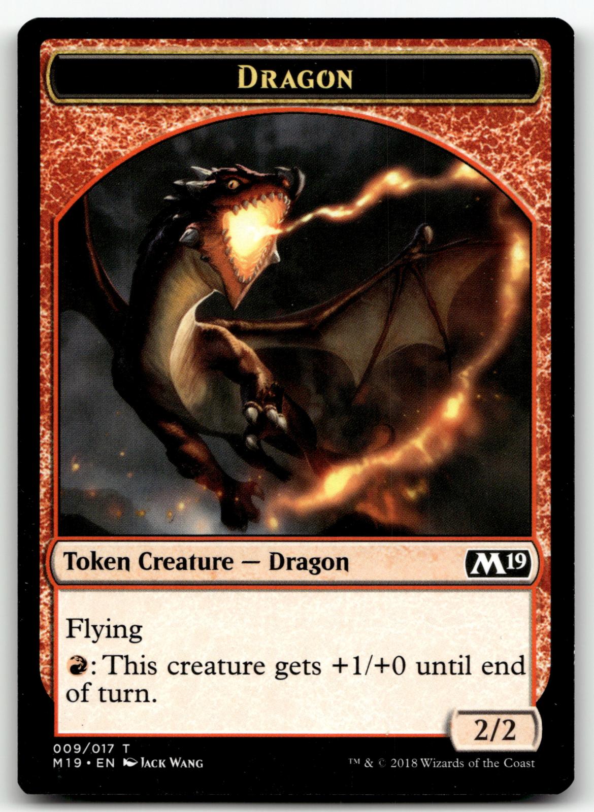 Dragon Token (009) 9 Token Core Set 2019 Magic: The Gathering Near Mint