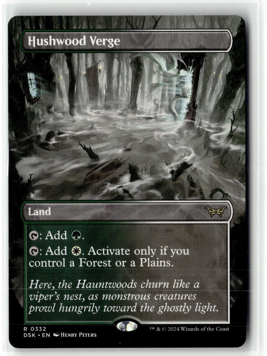 Hushwood Verge (Borderless) 332 Duskmourn: House of Horror Magic: The Gathering 