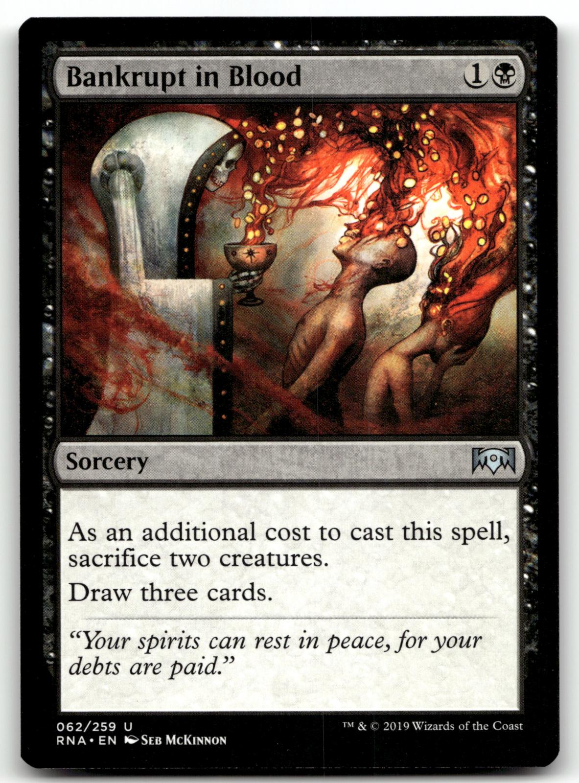 Bankrupt in Blood 62 Uncommon Ravnica Allegiance Magic: The Gathering Near Mint