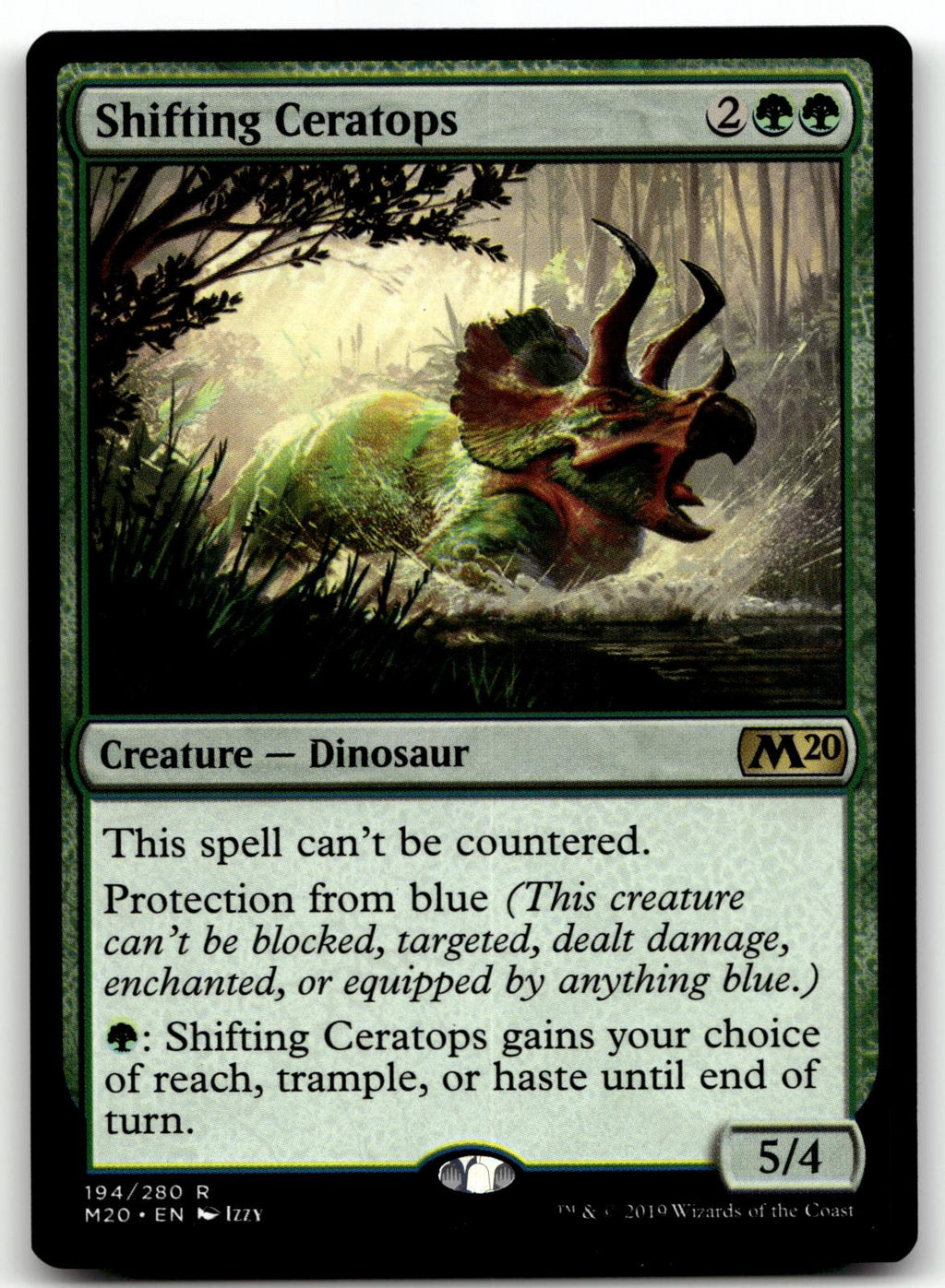 Shifting Ceratops 194 Rare Core Set 2020 Magic: The Gathering Near Mint