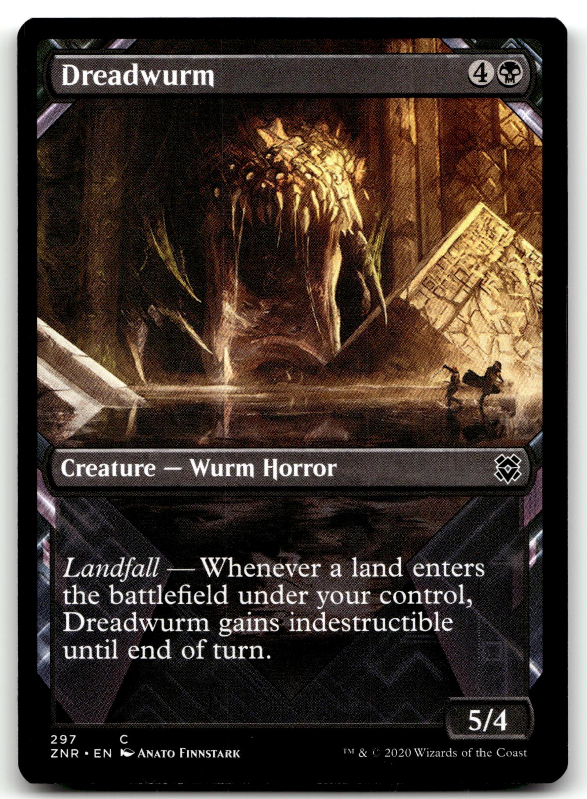 Dreadwurm (Showcase) 297 Common Zendikar Rising Magic: The Gathering Near Mint