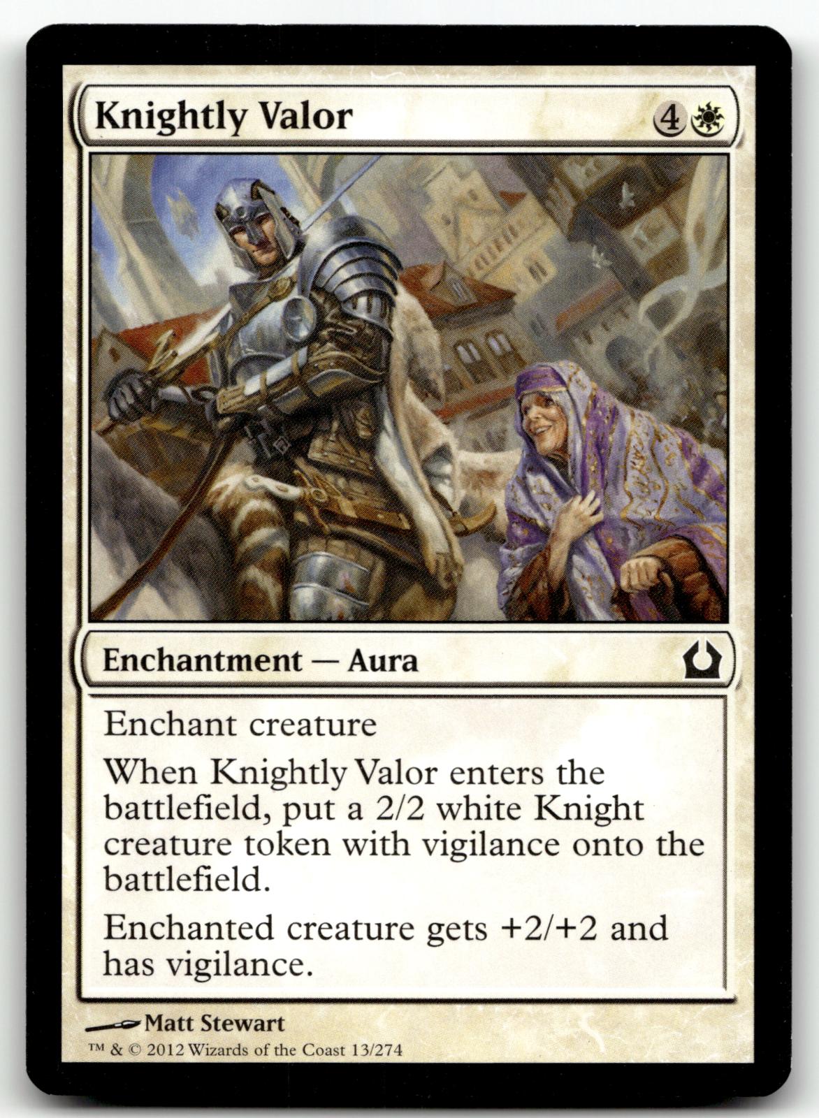 Knightly Valor 13/274 Common The List Reprints Magic: The Gathering Near Mint