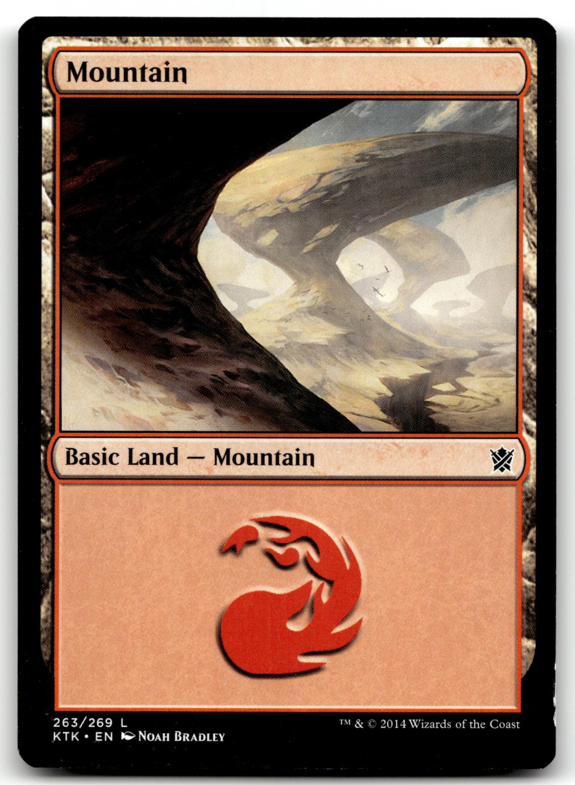 Mountain (263) 263 Land Khans of Tarkir Magic: The Gathering Near Mint