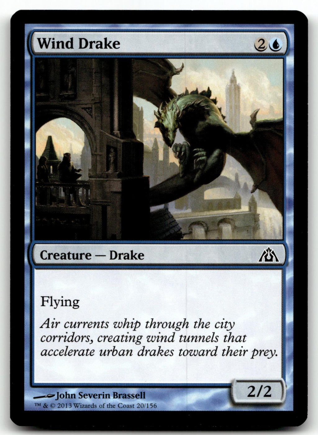 Wind Drake 20 Common Dragon's Maze Magic: The Gathering Near Mint