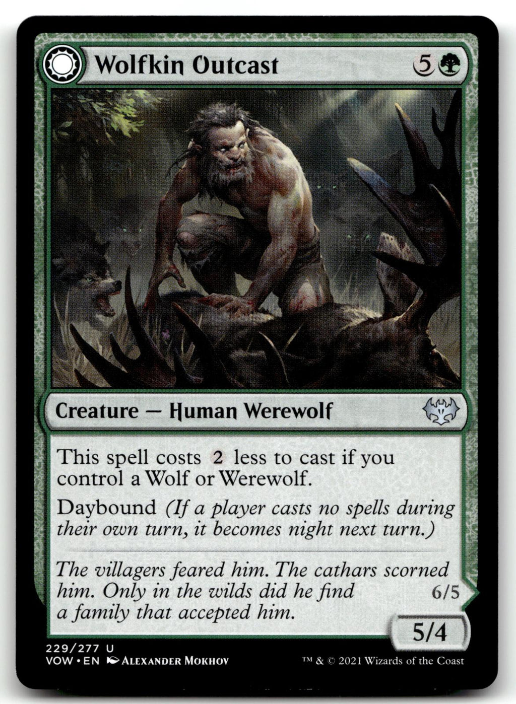 Wolfkin Outcast 229 Uncommon Innistrad: Crimson Vow Magic: The Gathering NM