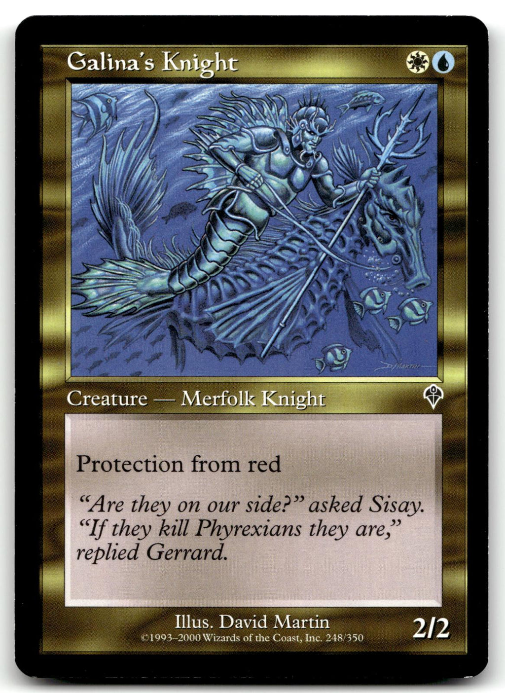 Galina's Knight 248 Common Invasion Magic: The Gathering Near Mint