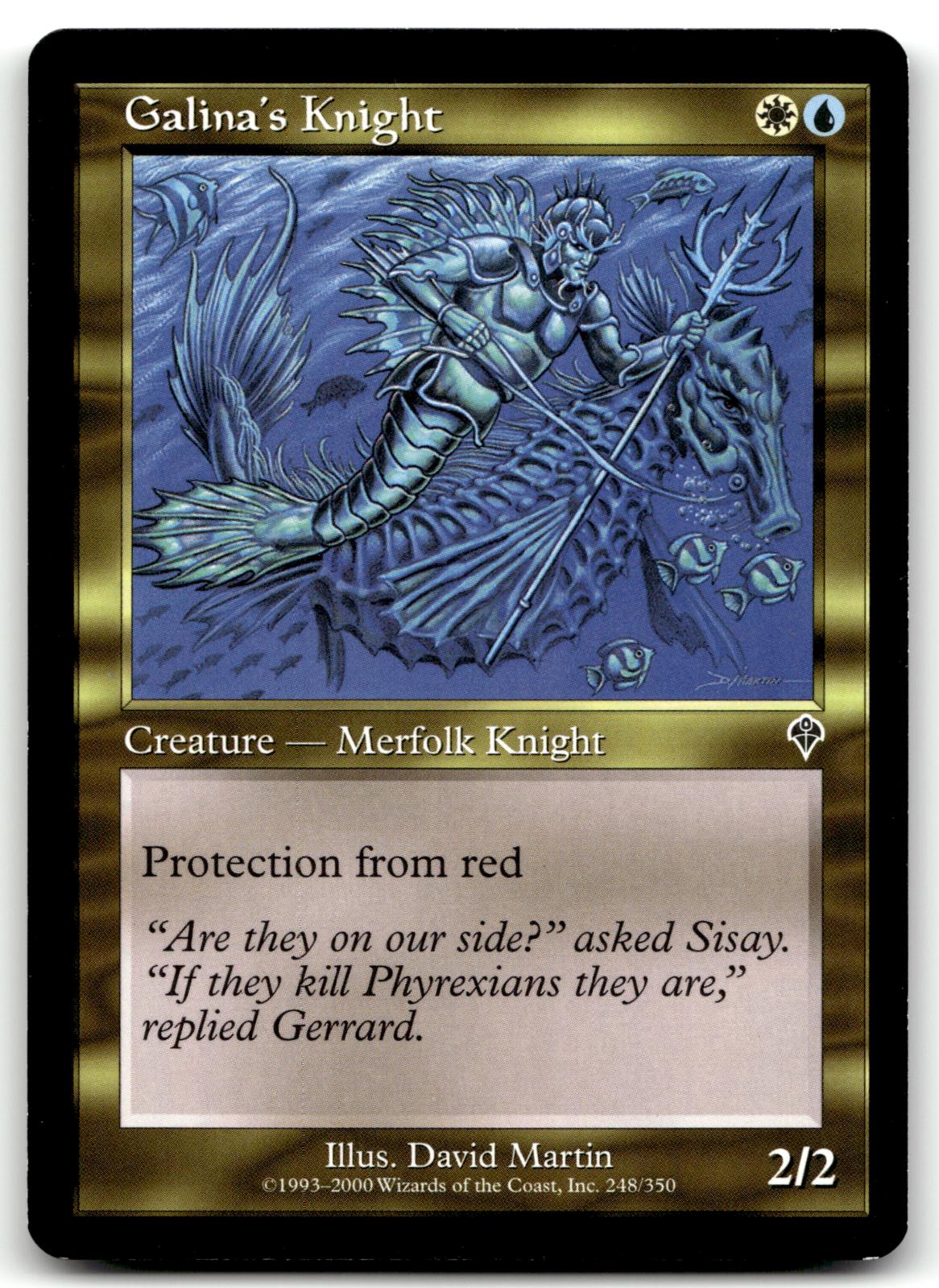 Galina's Knight 248 Common Invasion Magic: The Gathering Near Mint