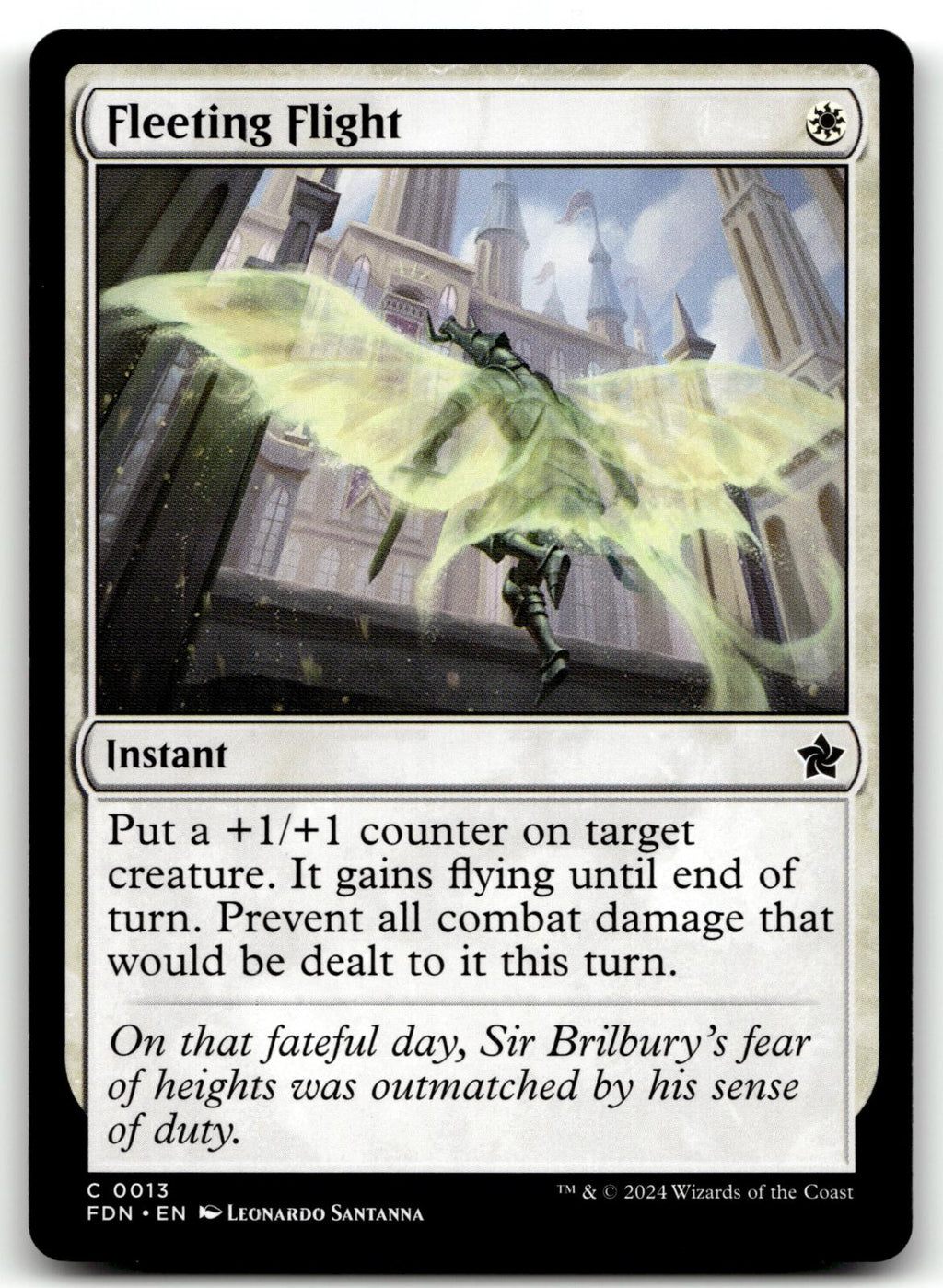 Fleeting Flight 13 Common Foundations Magic: The Gathering Near Mint
