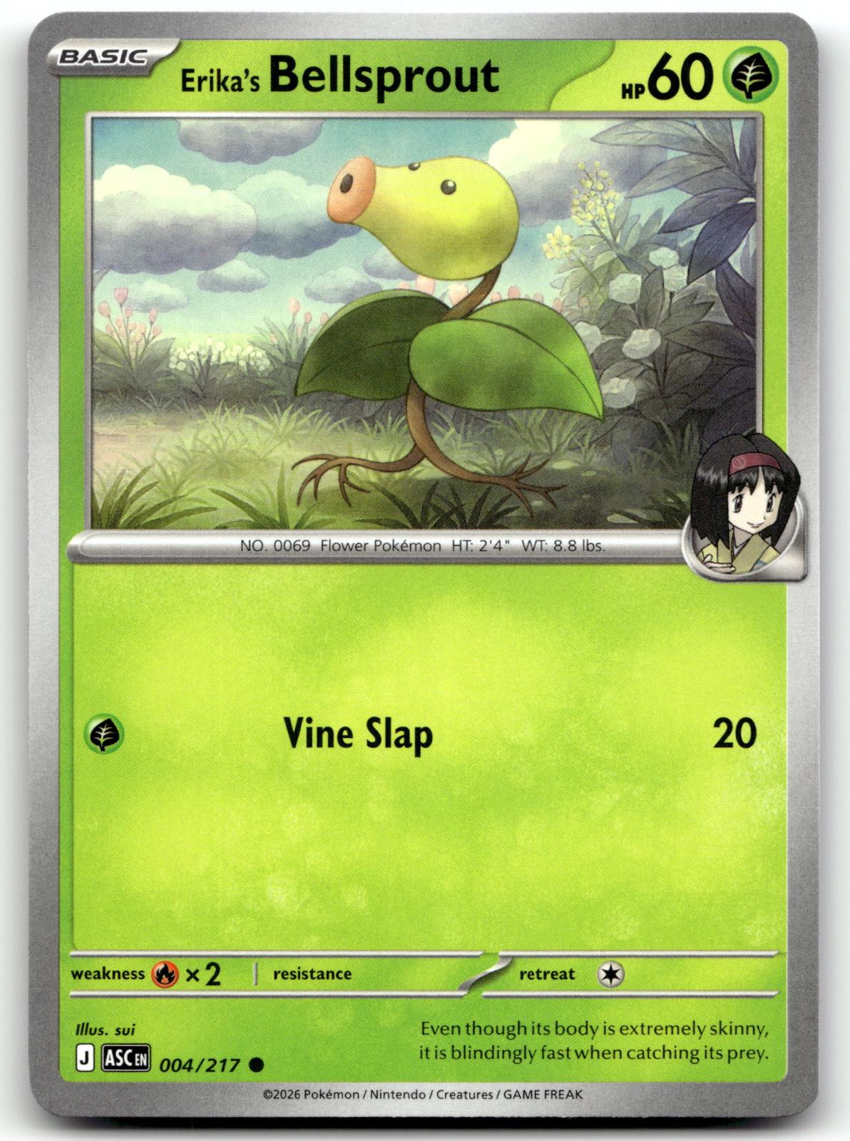 Erika's Bellsprout 004/217 Common Ascended Heroes Pokemon Near Mint
