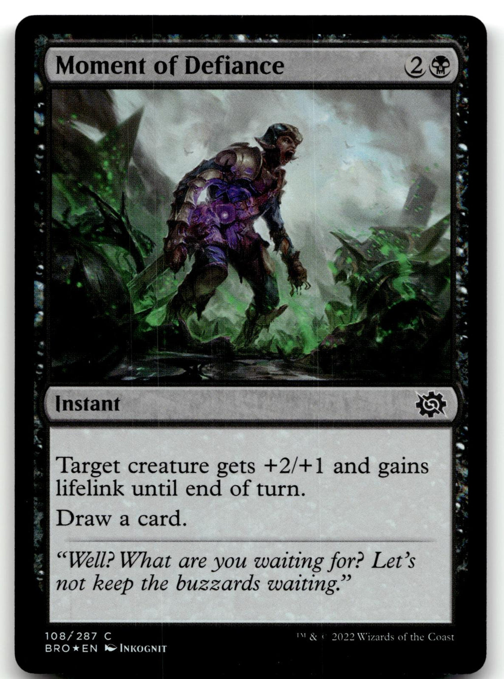 Moment of Defiance 108 Common The Brothers' War Magic: The Gathering Foil NM
