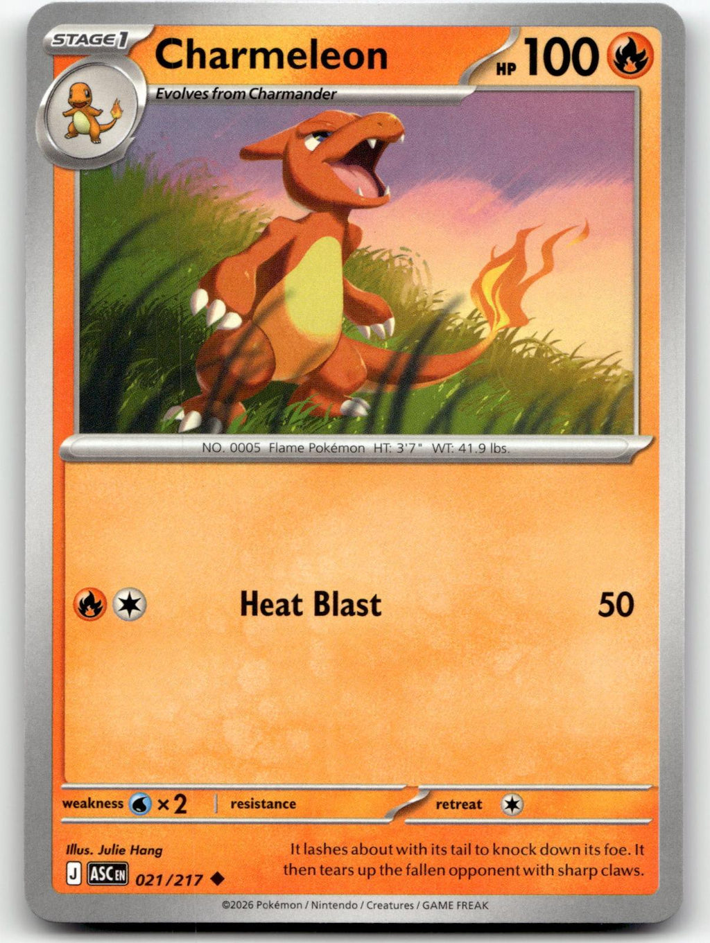 Charmeleon 021/217 Uncommon Ascended Heroes Pokemon Near Mint