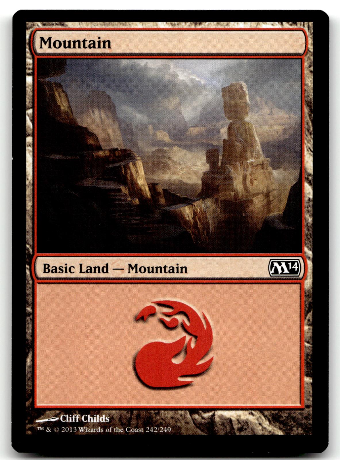 Mountain (242) 242 Land Magic 2013 (M13) Magic: The Gathering Near Mint