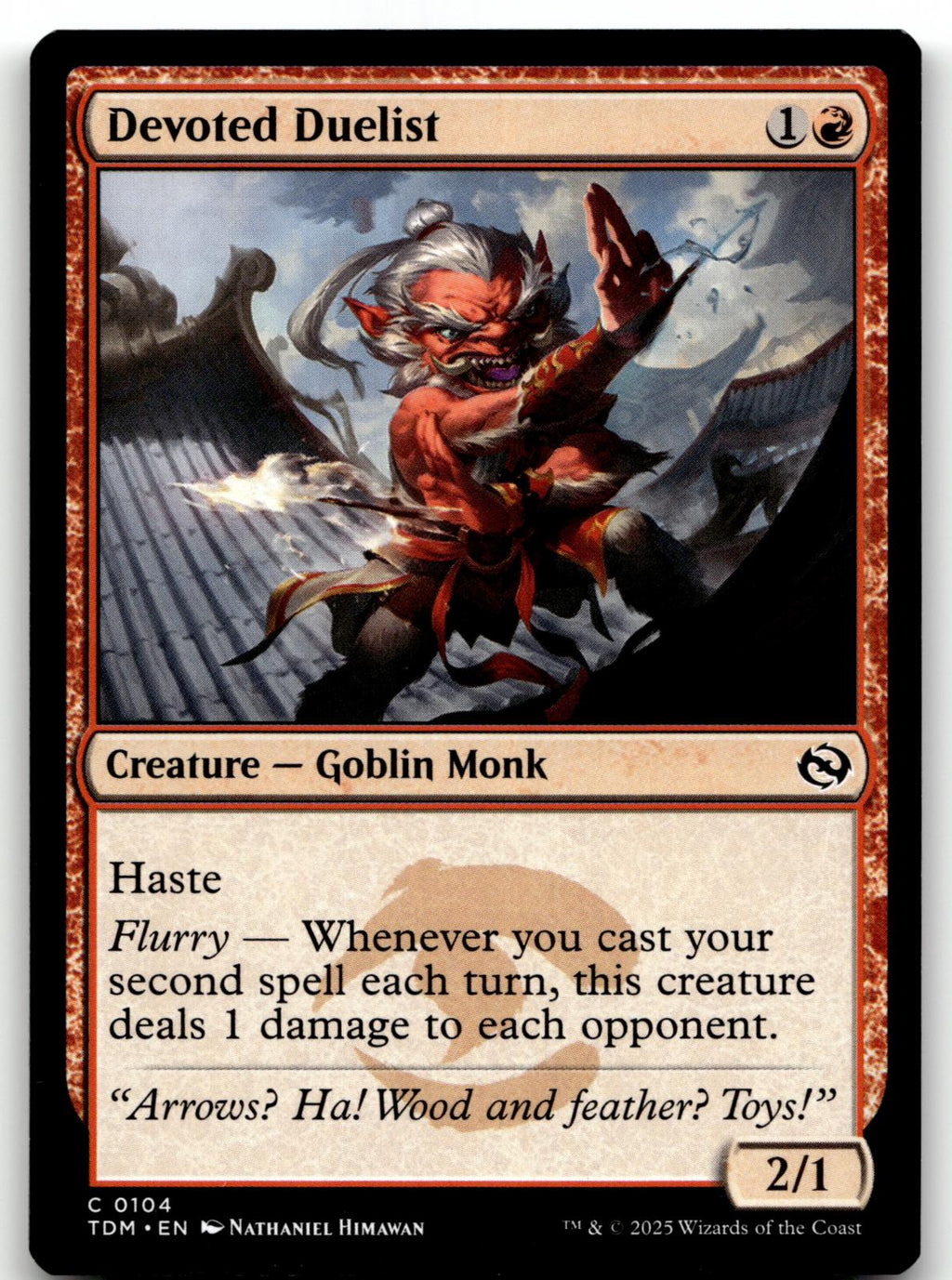 Devoted Duelist 104 Common Tarkir: Dragonstorm Magic: The Gathering Near Mint