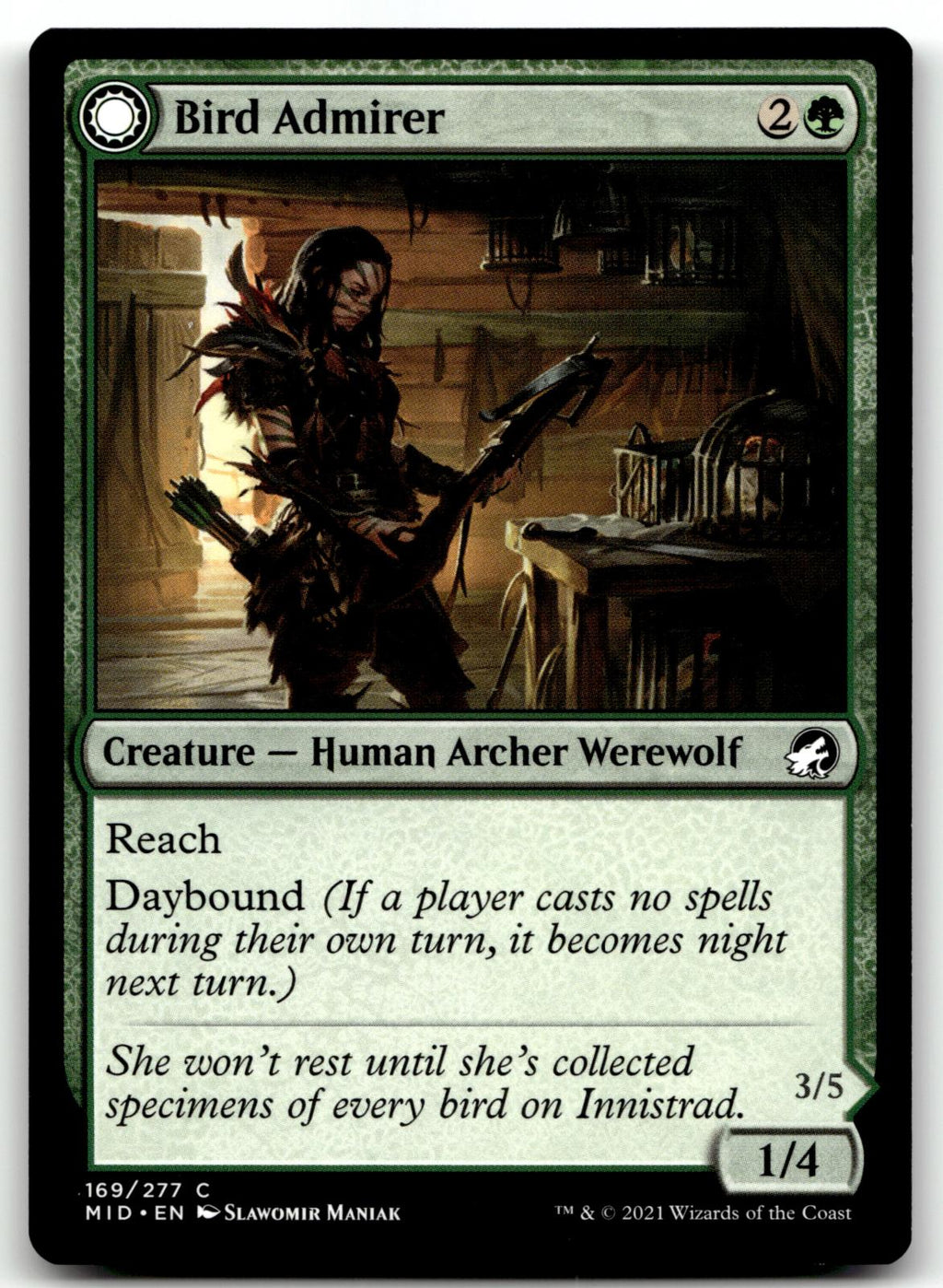 Bird Admirer 169 Common Innistrad: Midnight Hunt Magic: The Gathering Near Mint