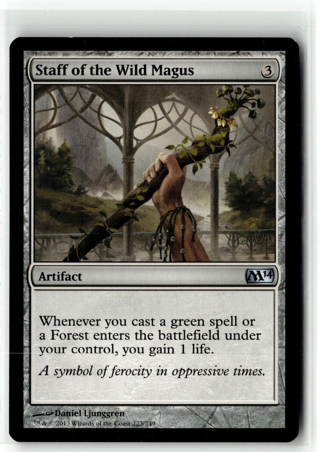 Staff of the Wild Magus 223 Uncommon Magic 2014 (M14) Magic: The Gathering NM
