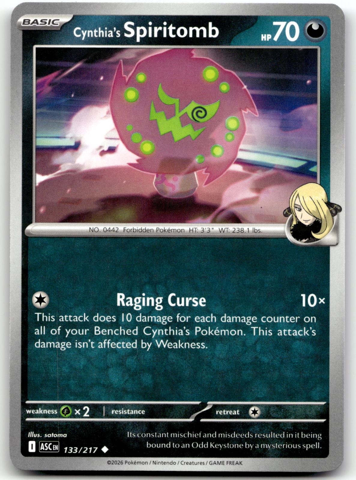 Cynthia's Spiritomb 133/217 Uncommon Ascended Heroes Pokemon Near Mint