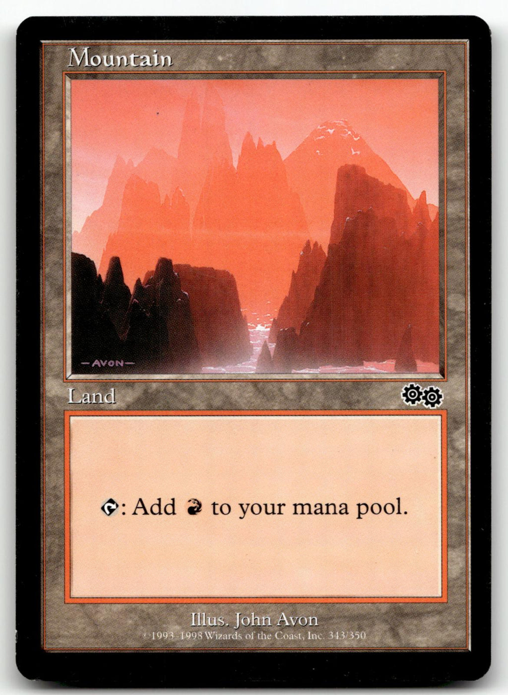 Mountain (343) 343 Land Urza's Saga Magic: The Gathering Near Mint
