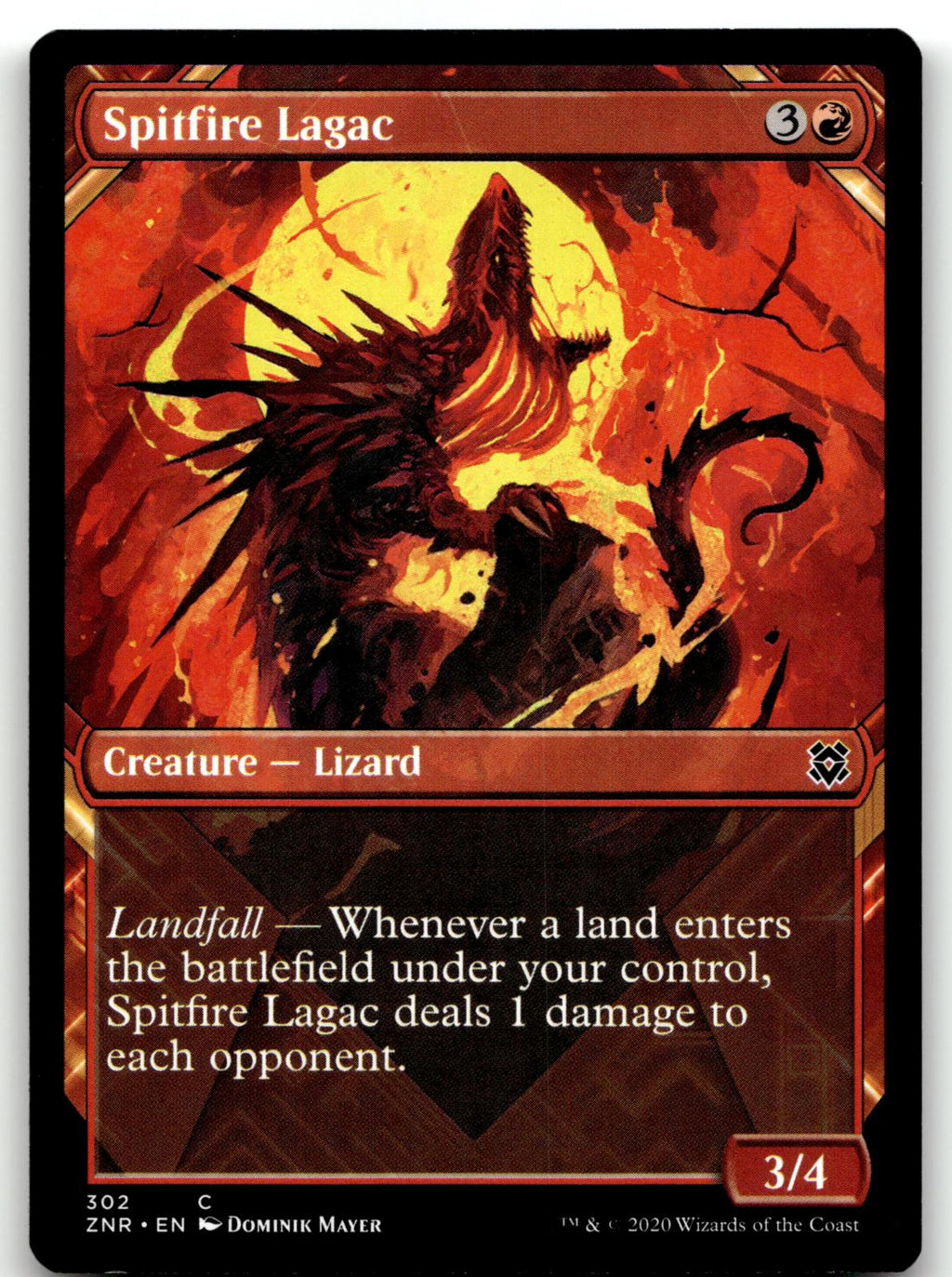 Spitfire Lagac (Showcase) 302 Common Zendikar Rising Magic: The Gathering NM