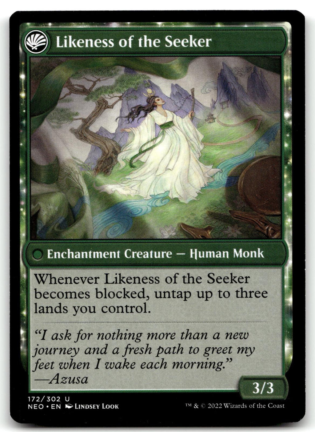Azusa's Many Journeys // Likeness Of The Seeker 172 Kamigawa: Neon Dynasty Magic