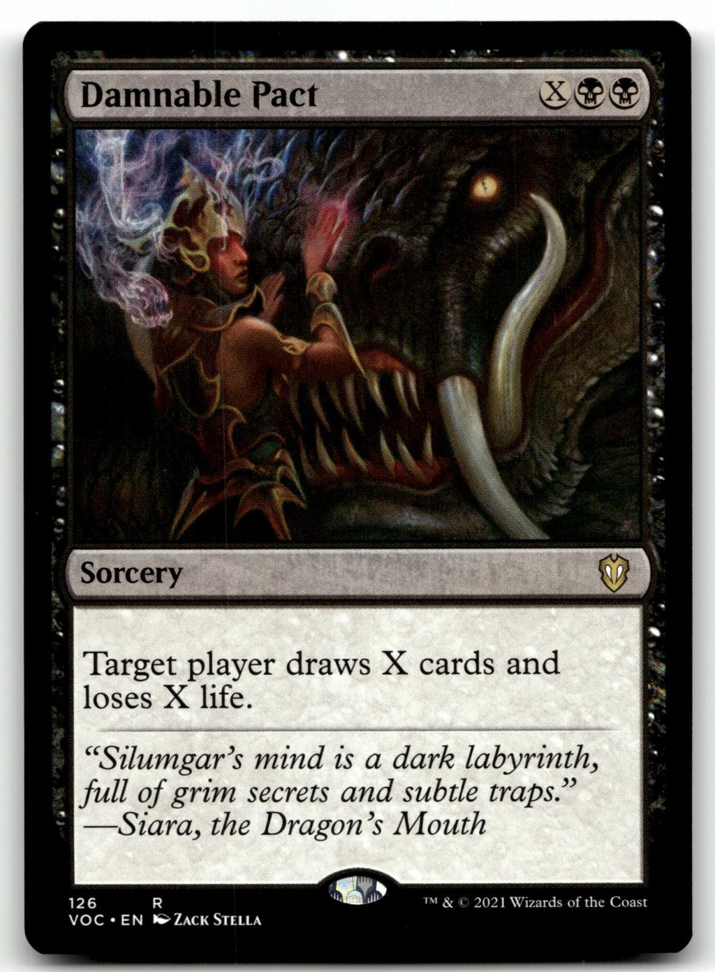 Damnable Pact 126 Rare Commander: Innistrad: Crimson Vow Magic: The Gathering NM