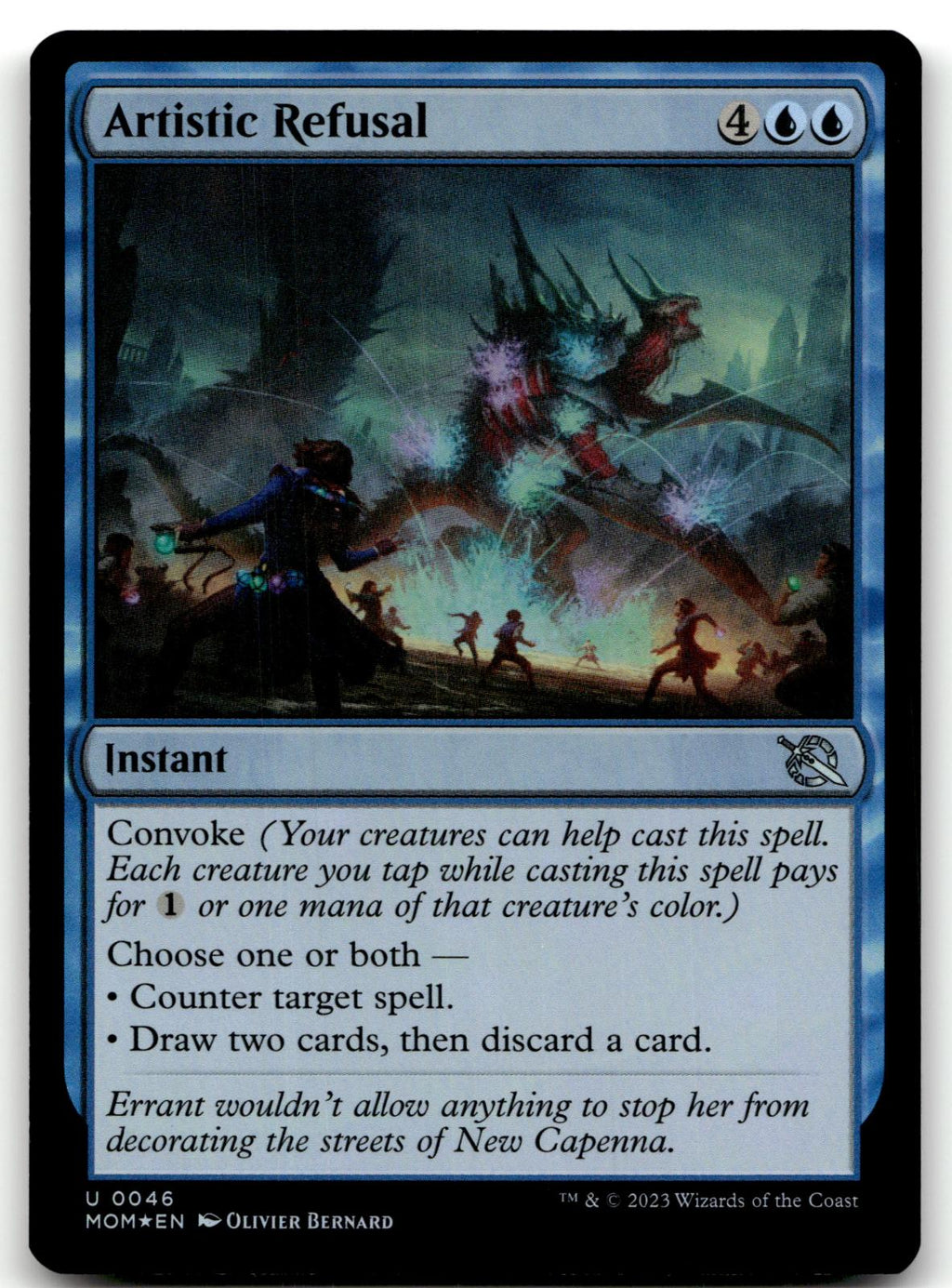 Artistic Refusal 46 Uncommon March of the Machine Magic: The Gathering Foil NM