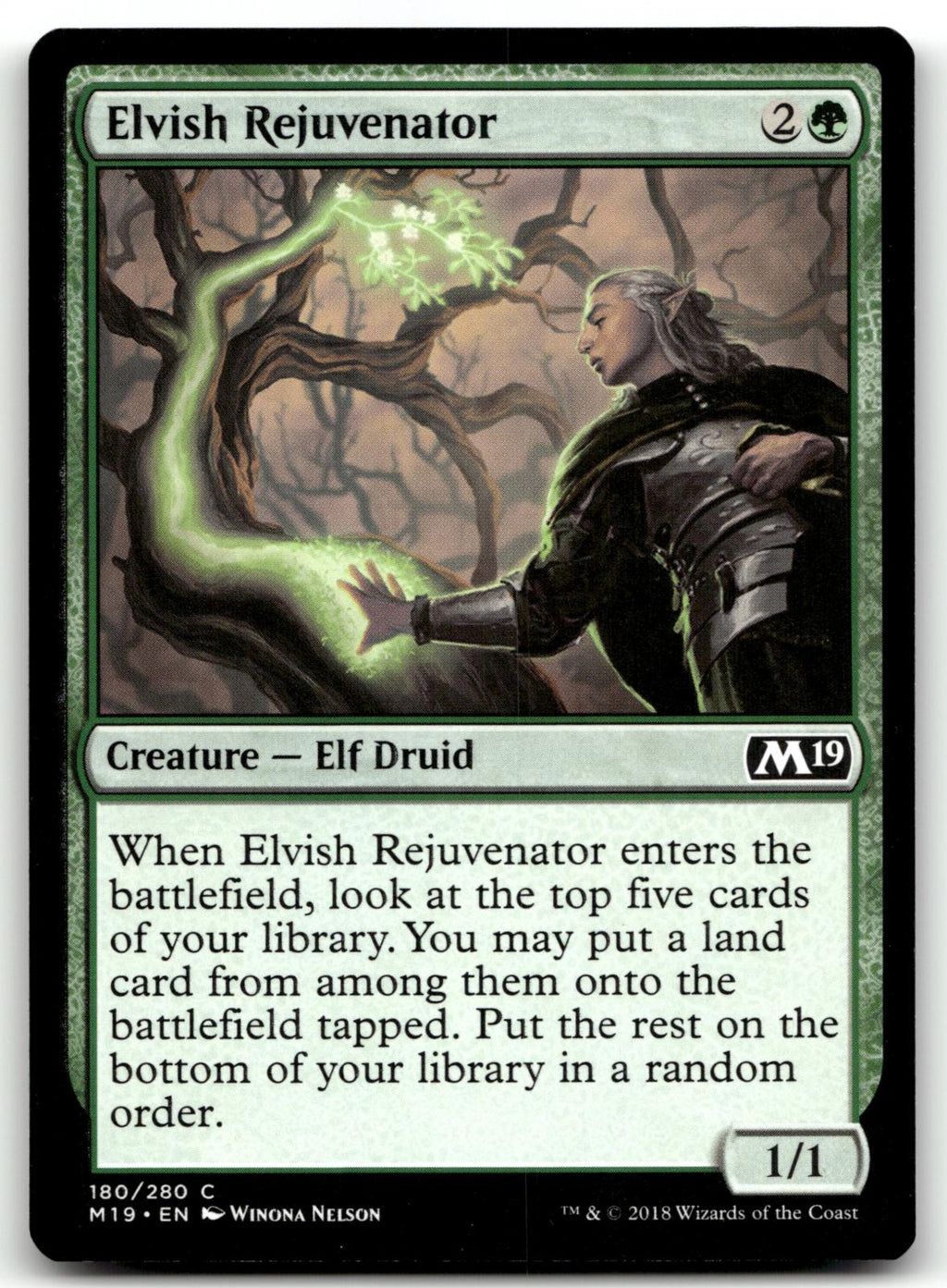 Elvish Rejuvenator 180 Common Core Set 2019 Magic: The Gathering Near Mint