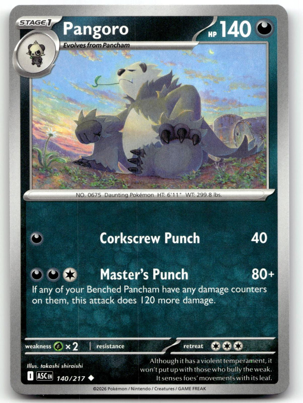 Pangoro 140/217 Uncommon Ascended Heroes Pokemon Near Mint