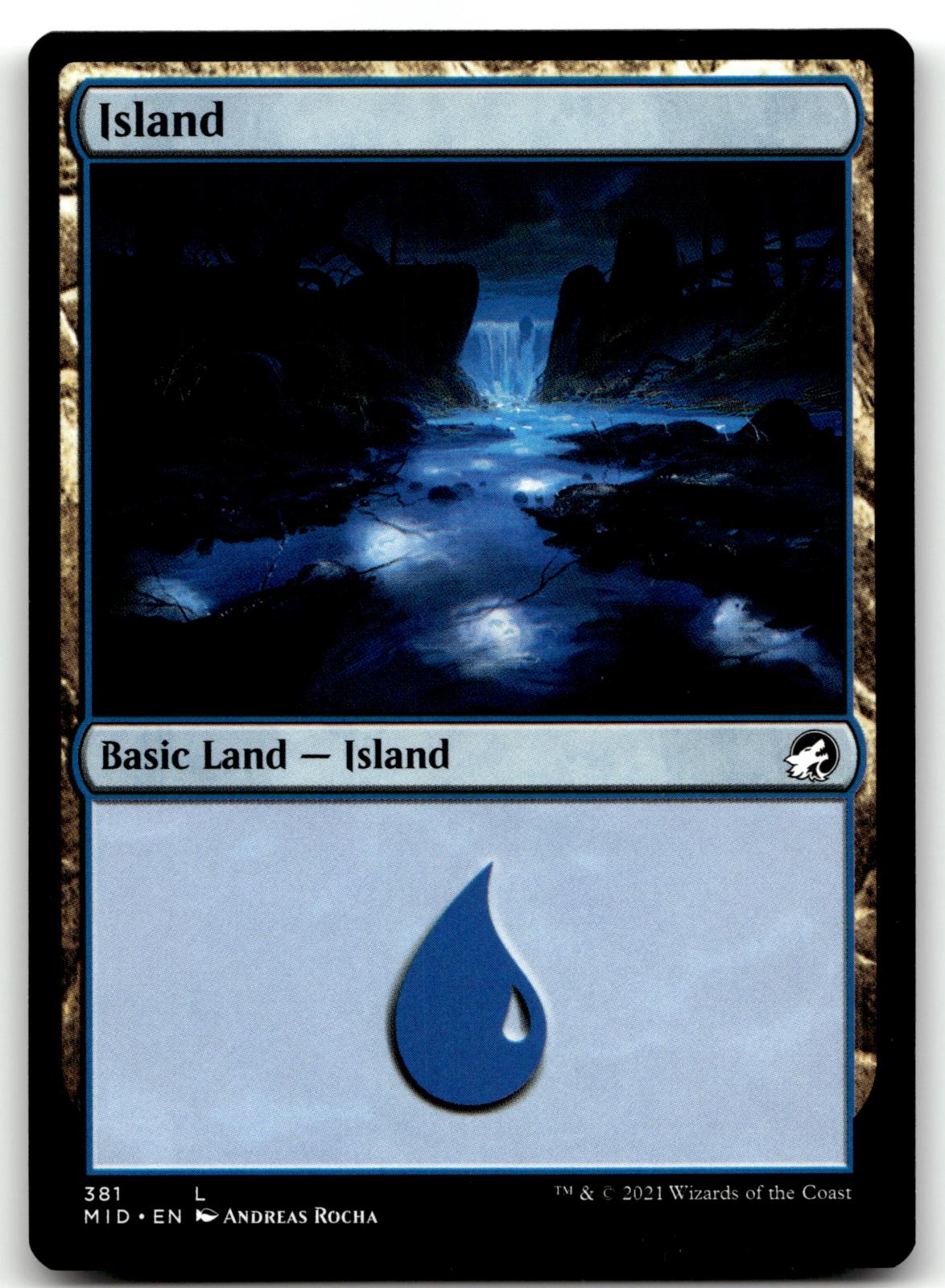 Island (381) 381 Land Innistrad: Midnight Hunt Magic: The Gathering Near Mint