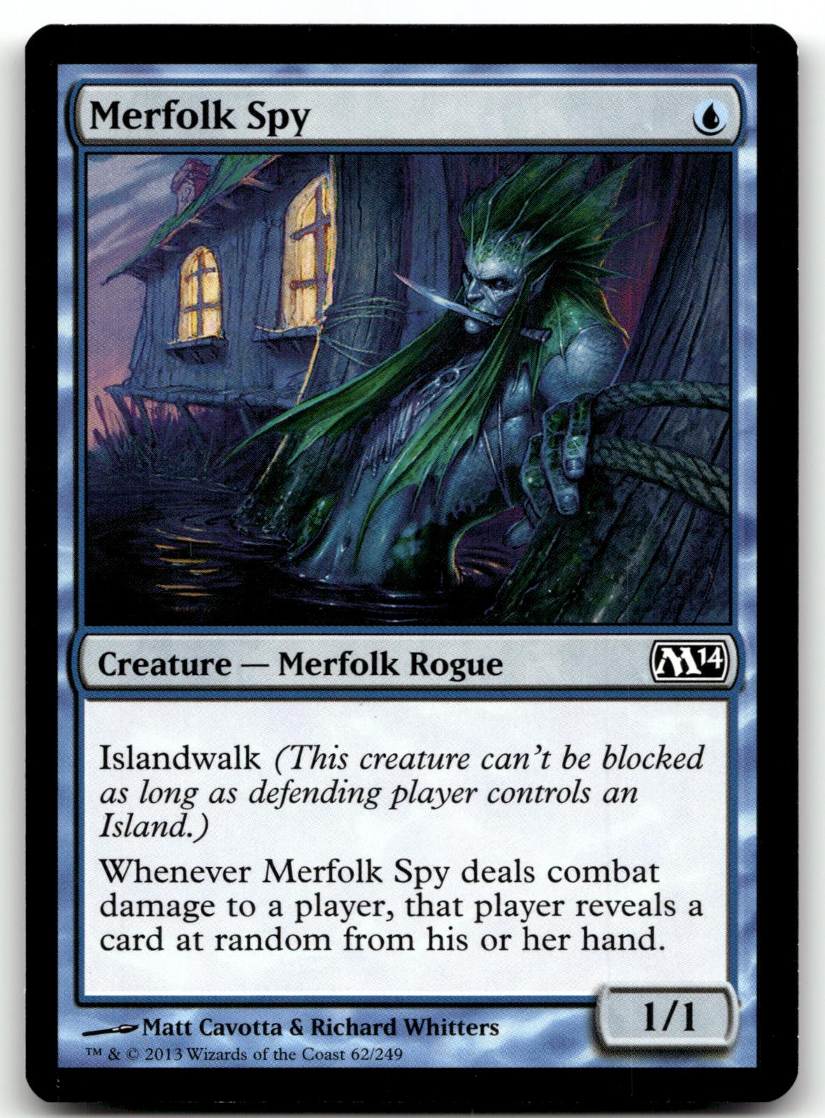 Merfolk Spy 62 Common Magic 2014 (M14) Magic: The Gathering Near Mint