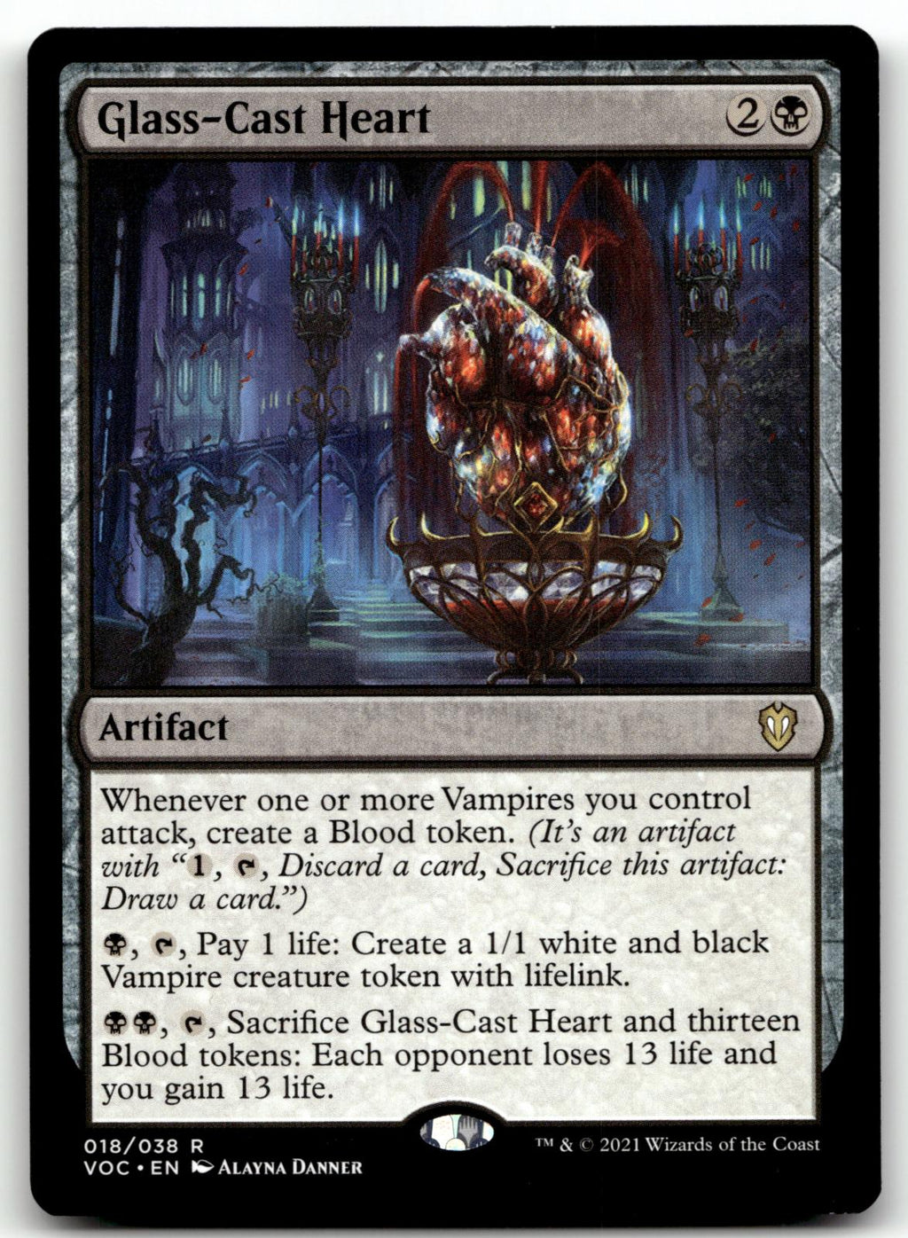 Glass-Cast Heart 18 Commander: Innistrad: Crimson Vow Magic: The Gathering NM