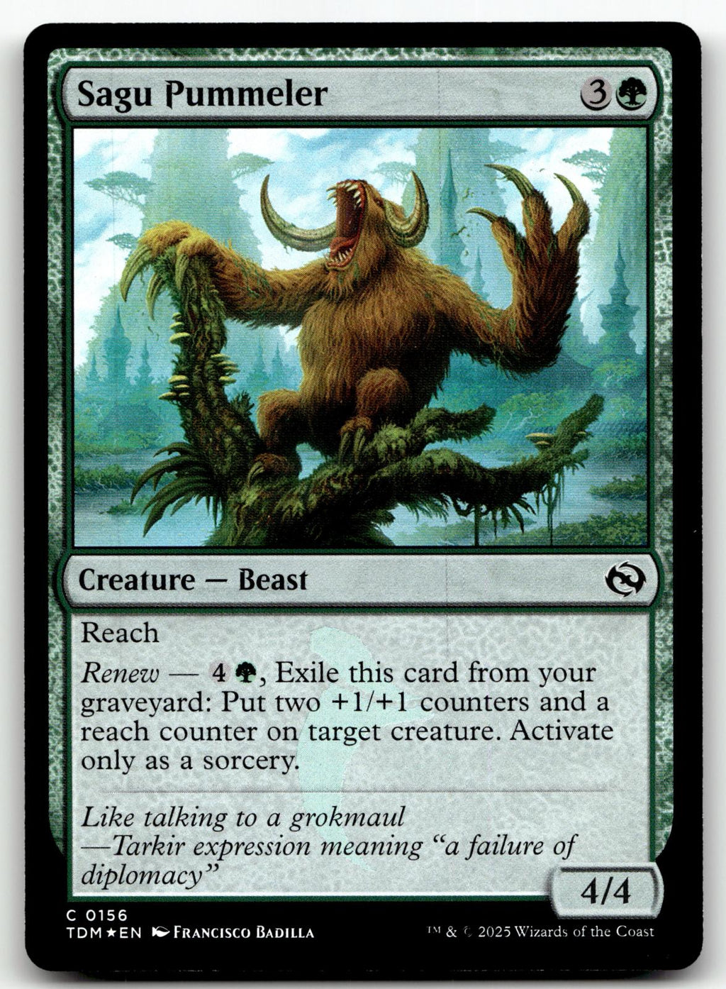 Sagu Pummeler 156 Common Tarkir: Dragonstorm Magic: The Gathering Foil Near Mint
