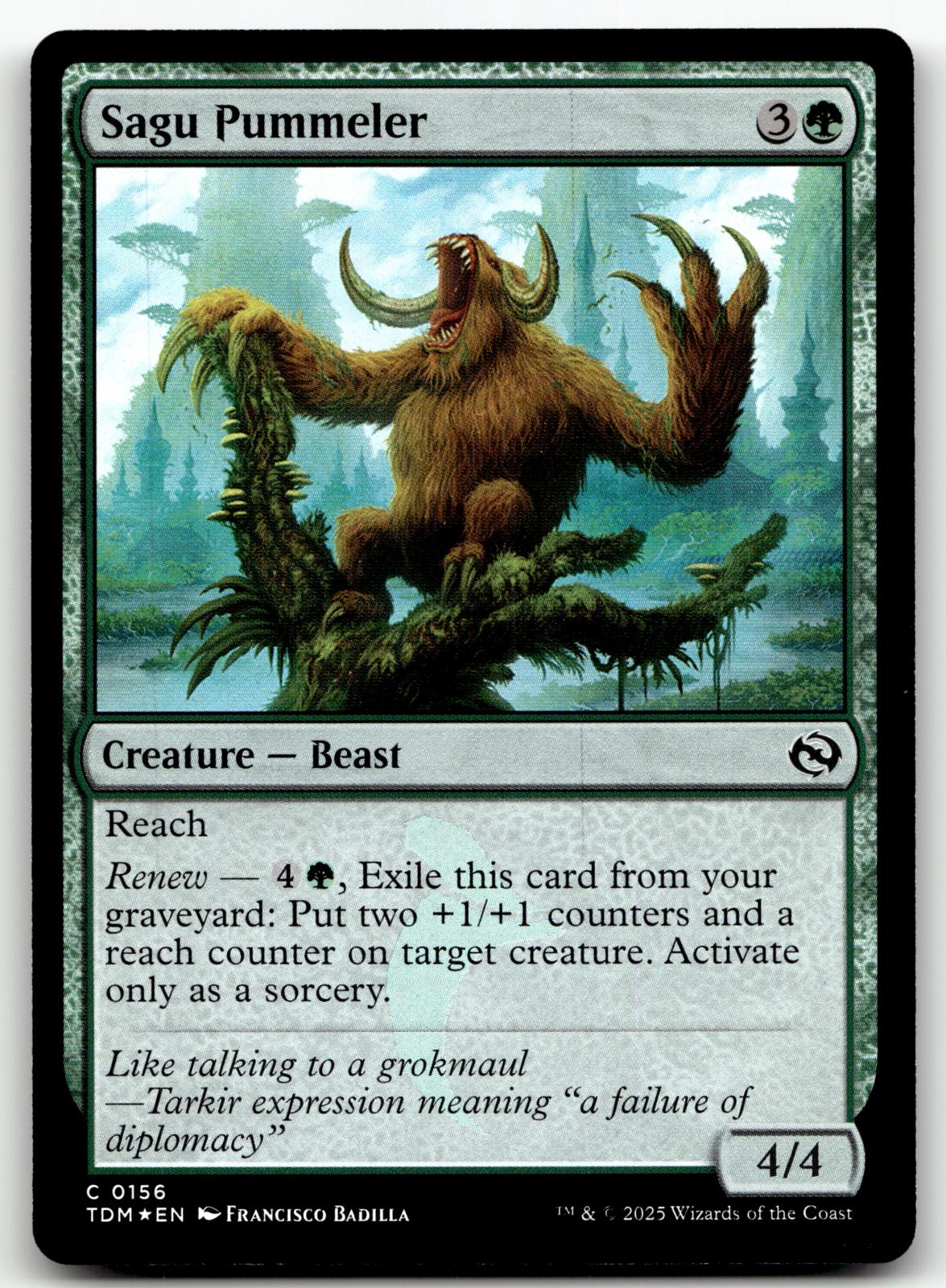 Sagu Pummeler 156 Common Tarkir: Dragonstorm Magic: The Gathering Foil Near Mint