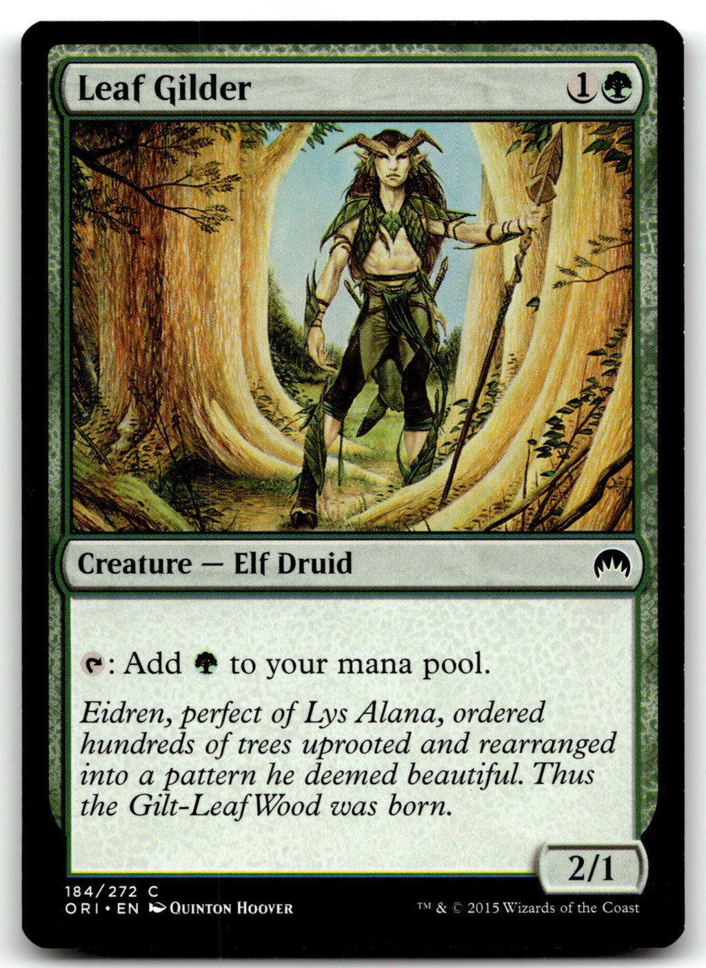 Leaf Gilder 184 Common Magic Origins Magic: The Gathering Near Mint
