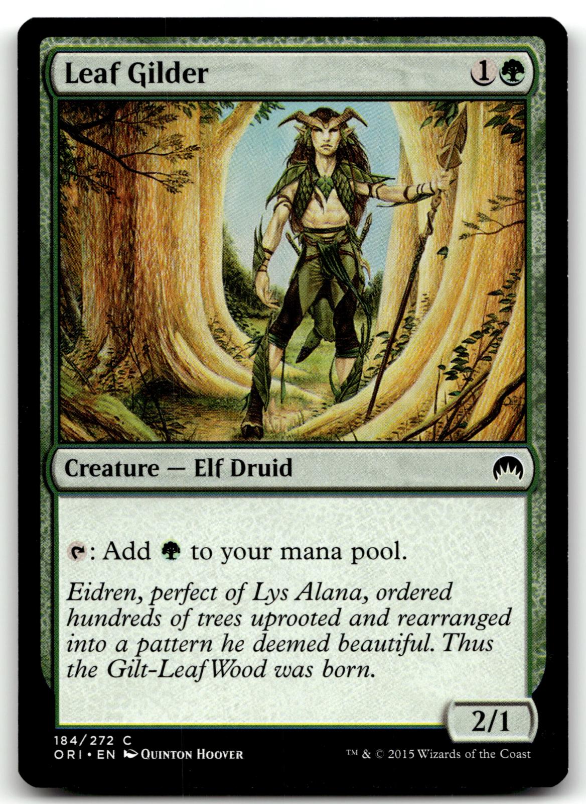 Leaf Gilder 184 Common Magic Origins Magic: The Gathering Near Mint