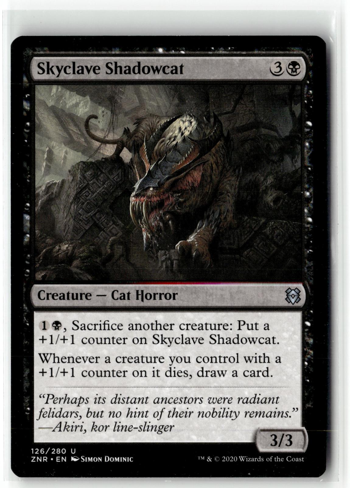 Skyclave Shadowcat 126 Uncommon Zendikar Rising Magic: The Gathering Near Mint
