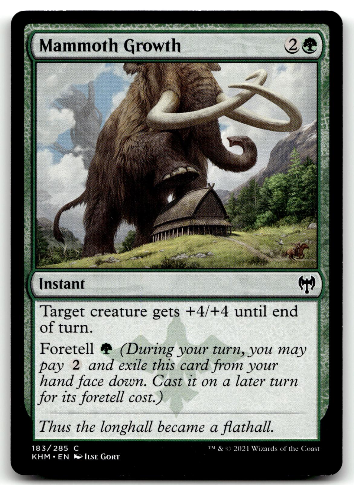 Mammoth Growth 183 Common Kaldheim Magic: The Gathering Near Mint