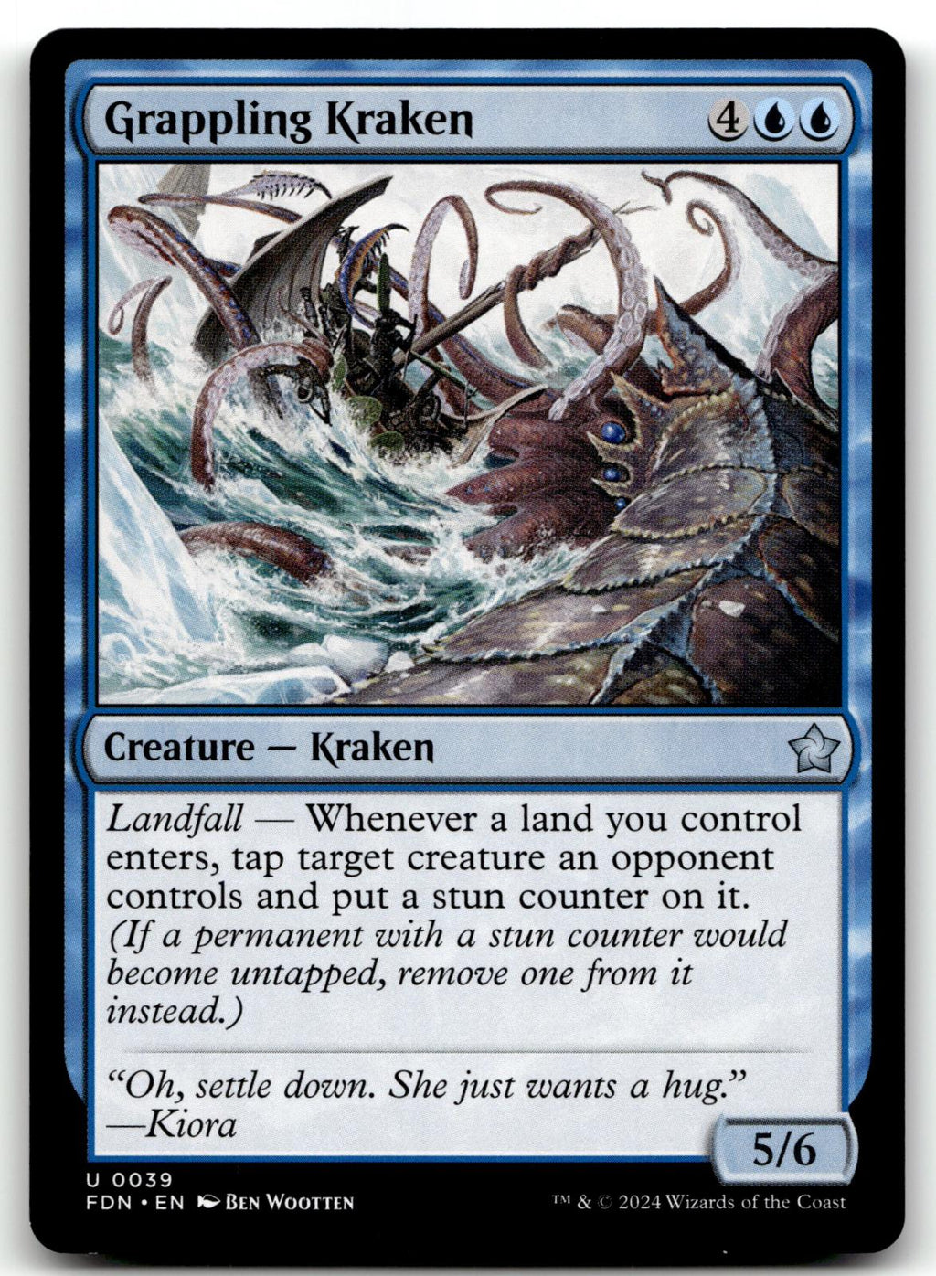 Grappling Kraken 39 Uncommon Foundations Magic: The Gathering Near Mint
