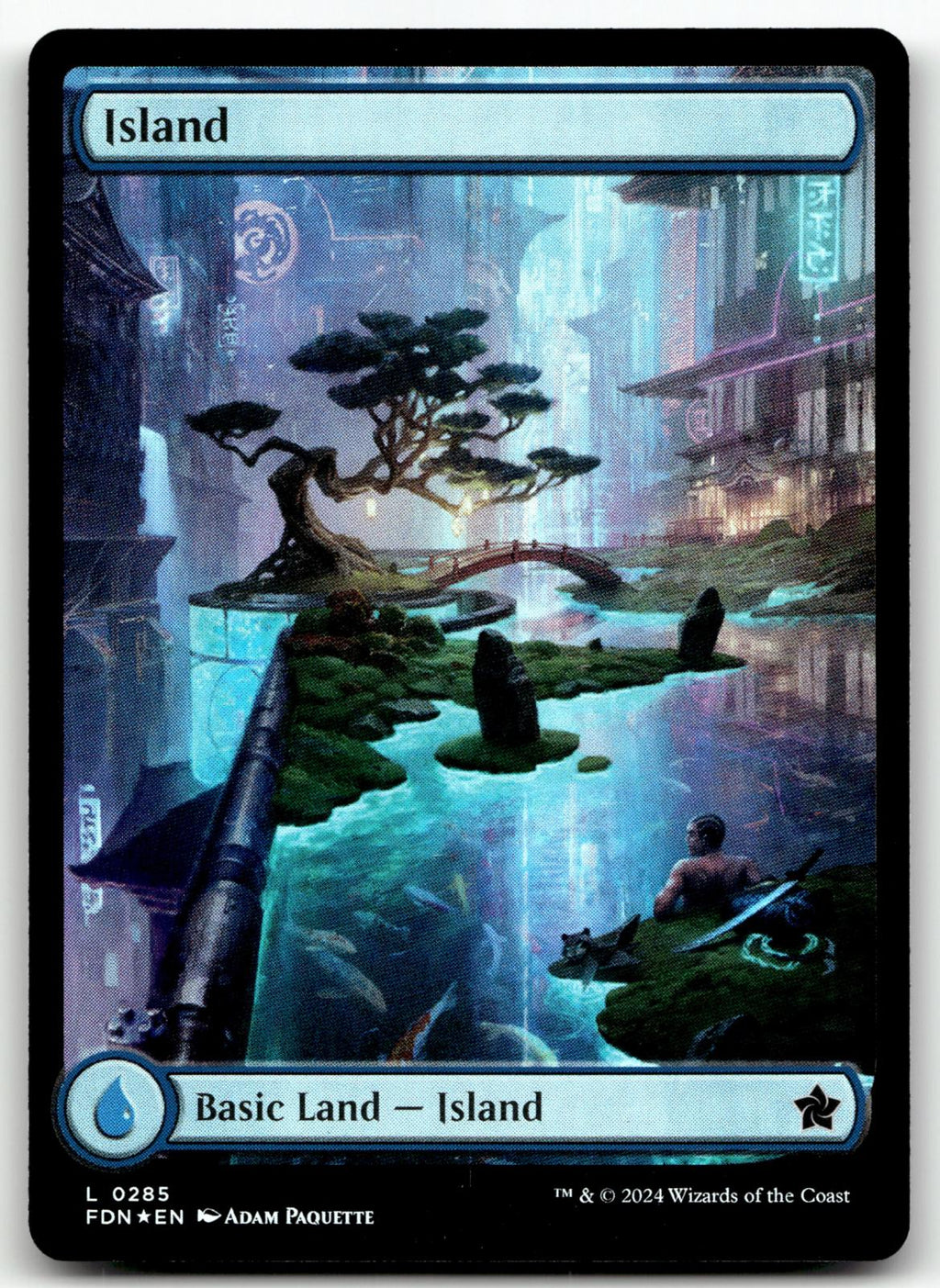 Island (0285) 285 Land Foundations Magic: The Gathering Foil Near Mint