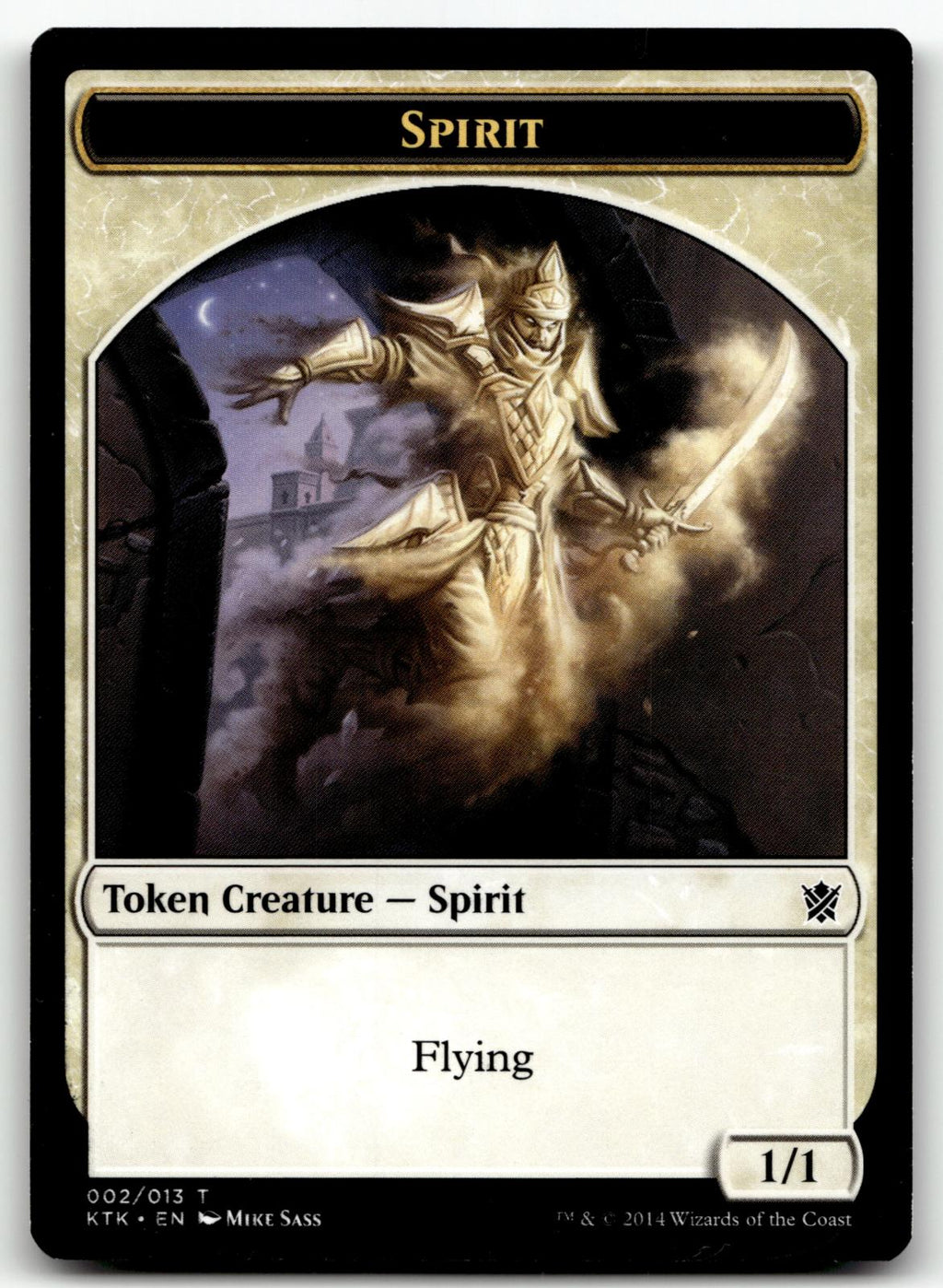 Spirit Token 2 Token Khans of Tarkir Magic: The Gathering Near Mint