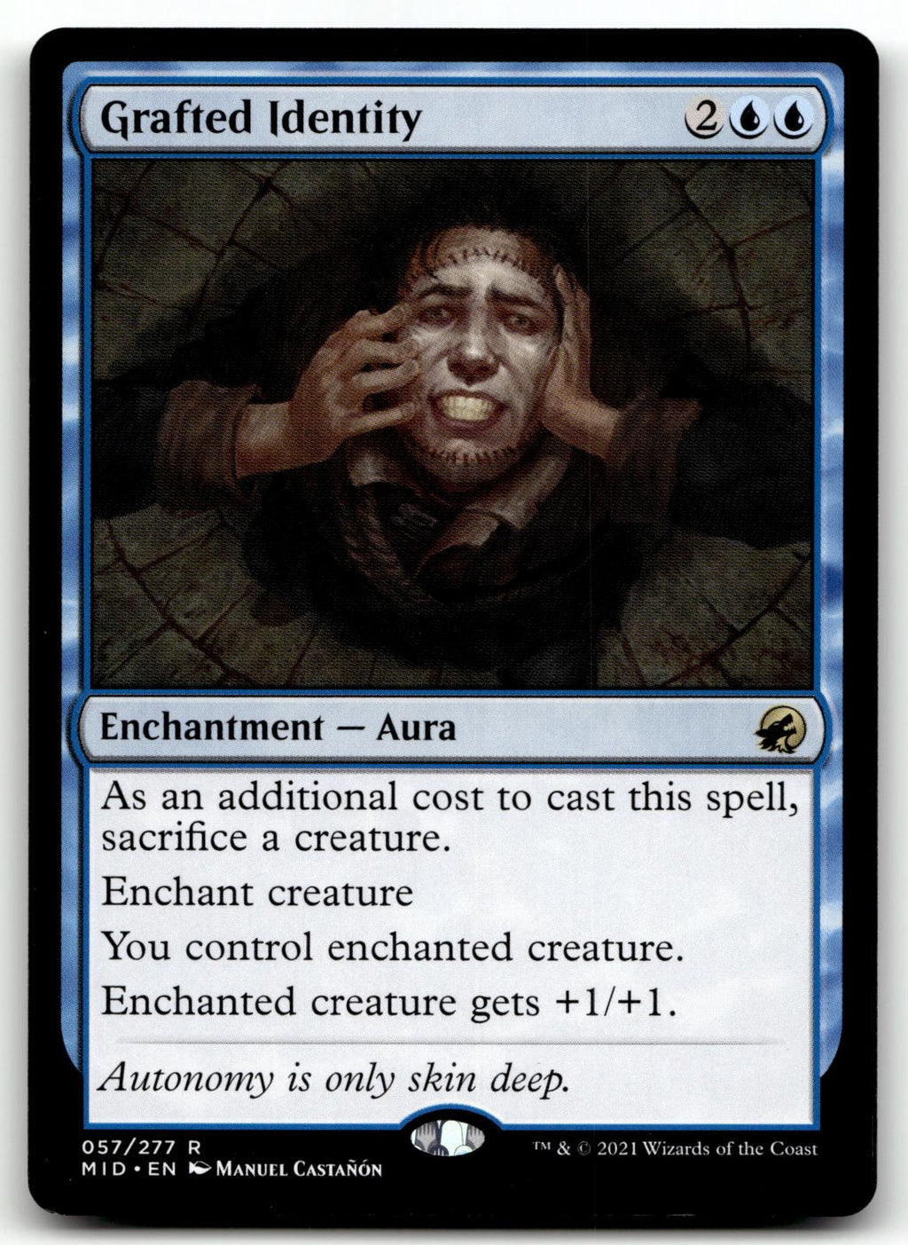 Grafted Identity 57 Rare Innistrad: Midnight Hunt Magic: The Gathering Near Mint