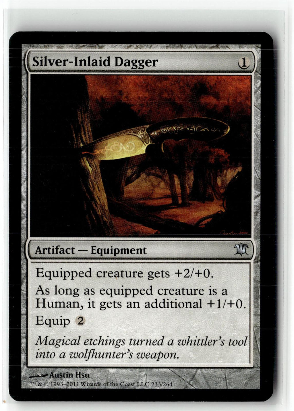 Silver-Inlaid Dagger 233 Uncommon Innistrad Magic: The Gathering Near Mint
