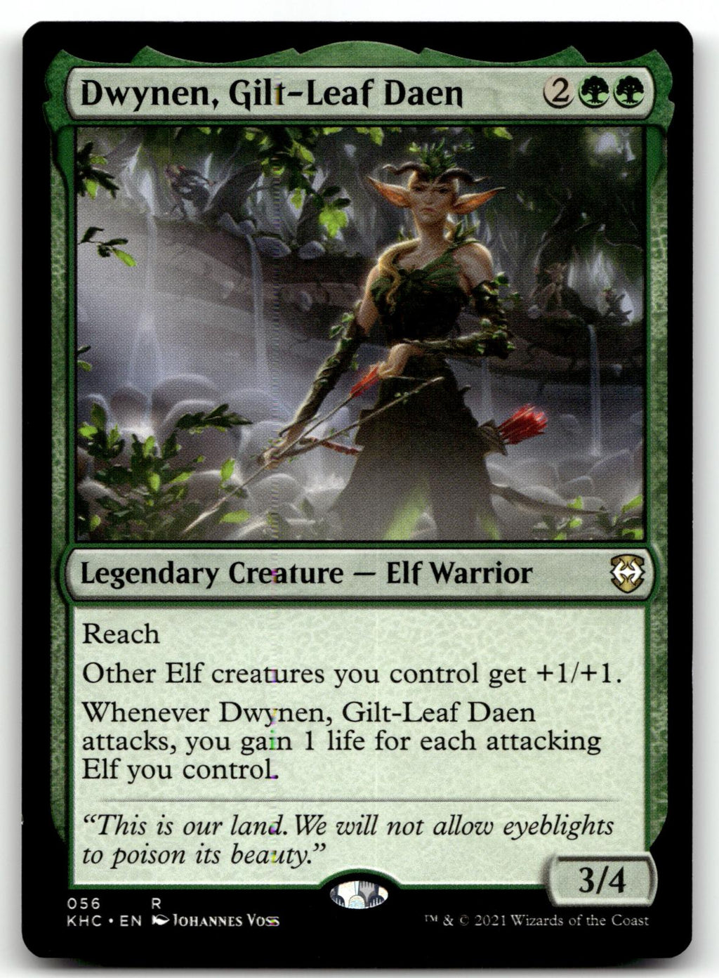 Dwynen, Gilt-Leaf Daen 56 Rare Commander: Kaldheim Magic: The Gathering NM