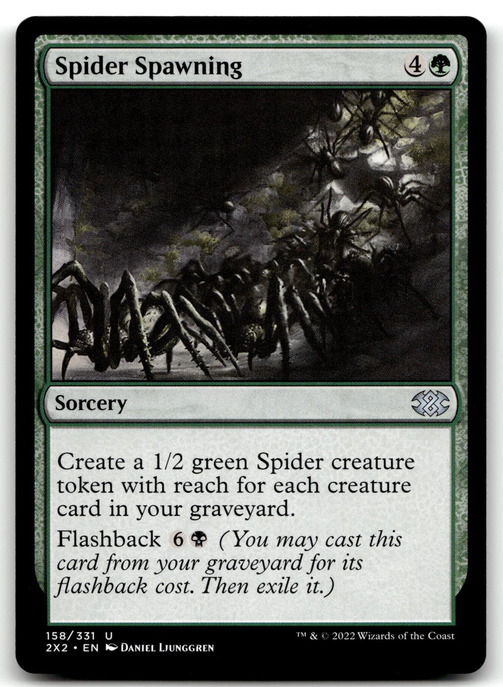 Spider Spawning 158 Uncommon Double Masters 2022 Magic: The Gathering Near Mint
